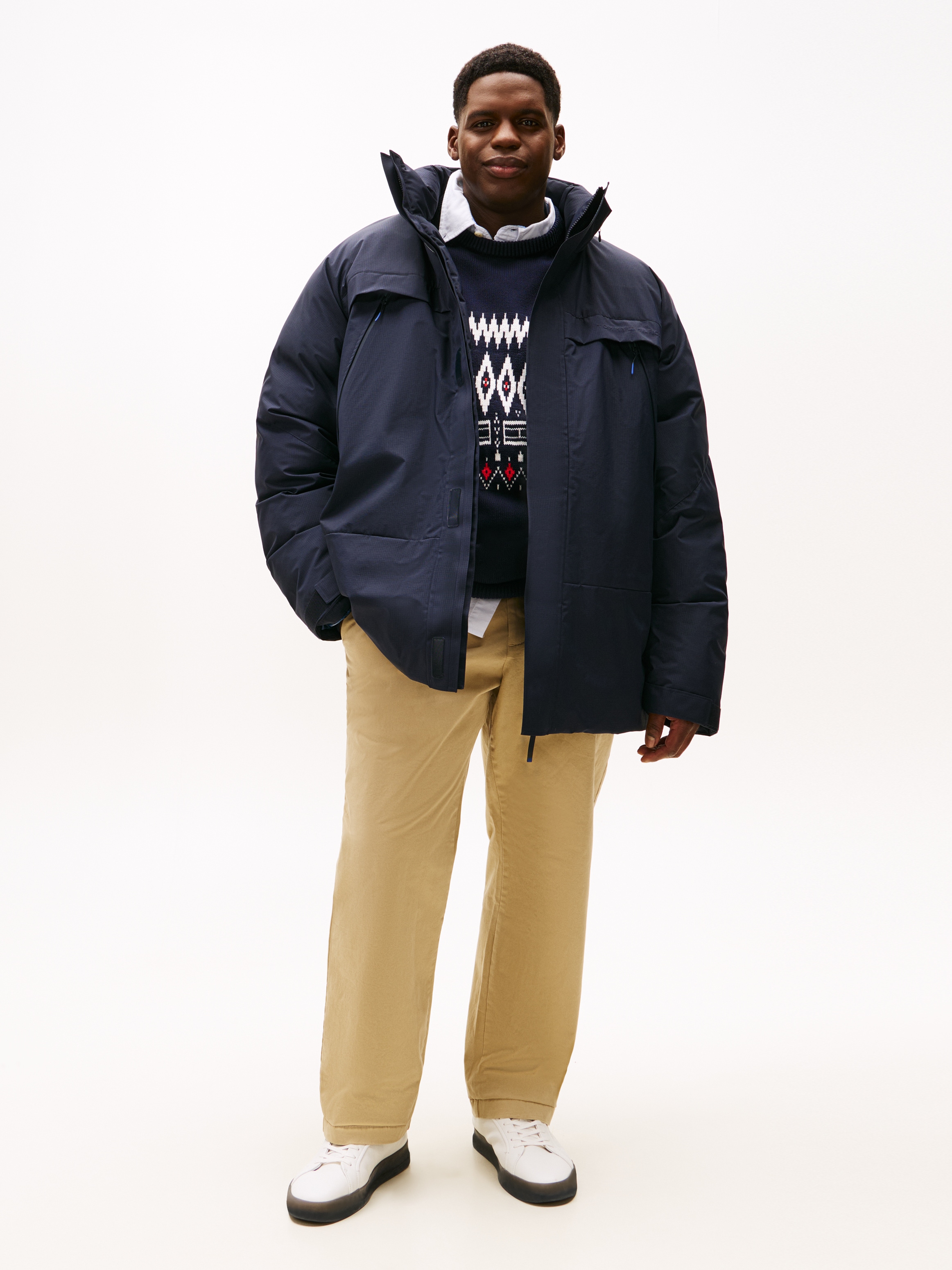 Tommy Hilfiger Big & Tall Funktionsjacke »PADDED JACKET«, ohne Kapuze, Winterjacke, Outdoorjacke, Steppmantel; Grosse Grössen