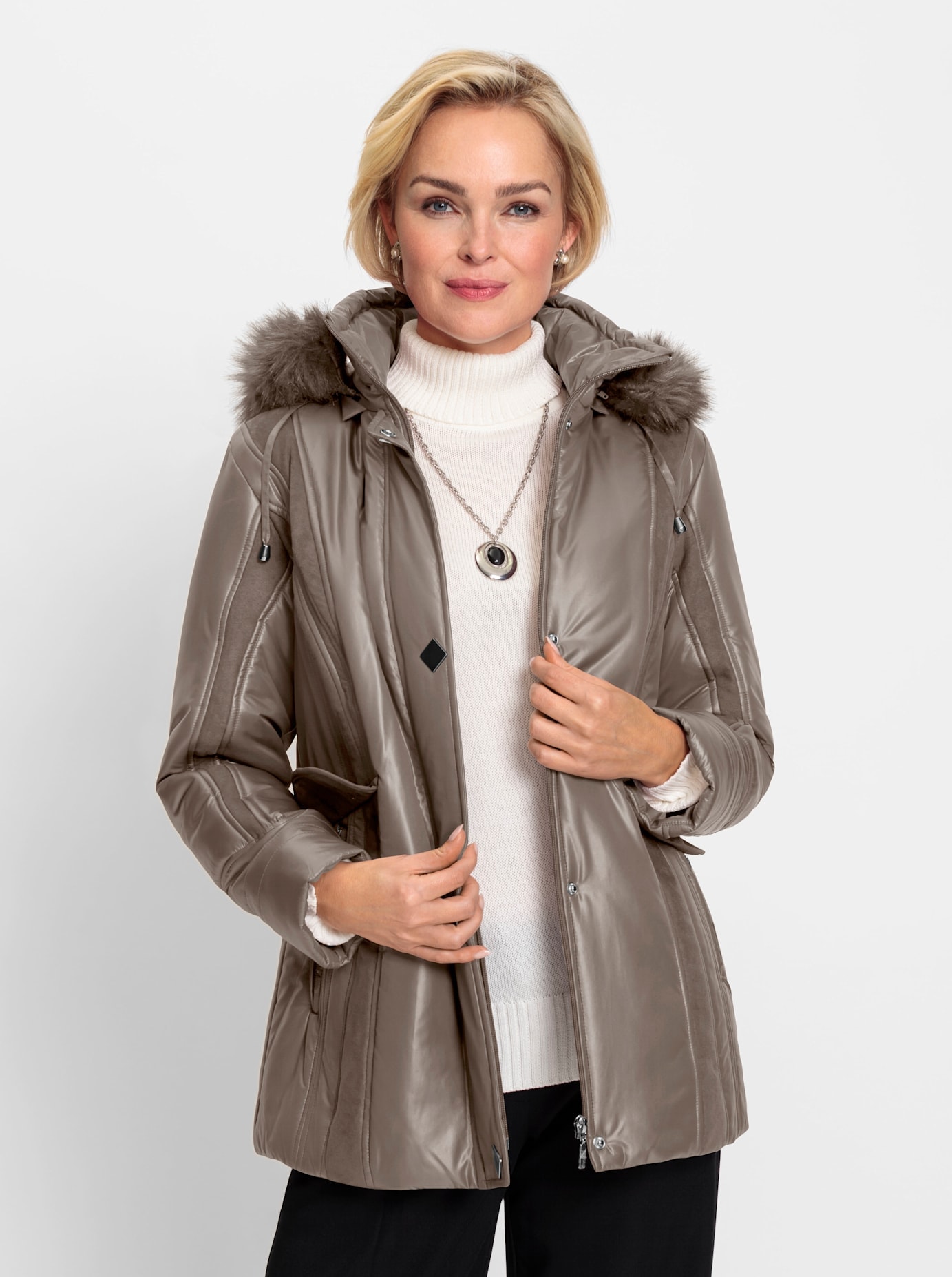 Classic Winterjacke, mit Kapuze