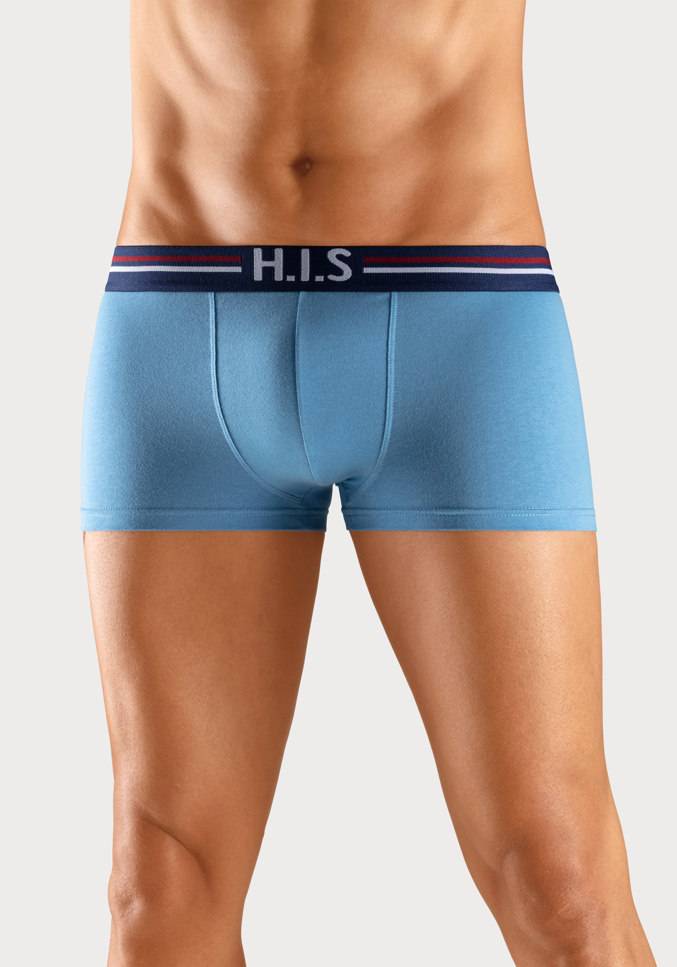 H.I.S Hipster, (Packung, 5 St.), knapp sitzende Boxershorts mit Streifen aus Baumwollmischung