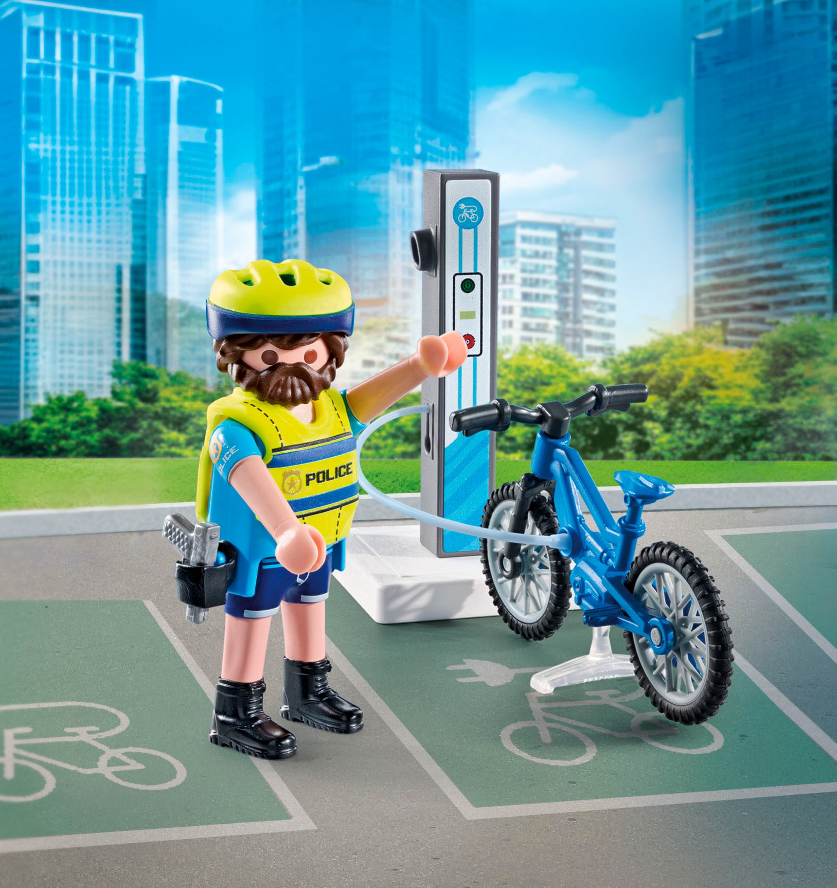 Playmobil® Konstruktions-Spielset »Polizei Fahrradstreife (71732), Playmobil Action Heroes« Made in Europe
