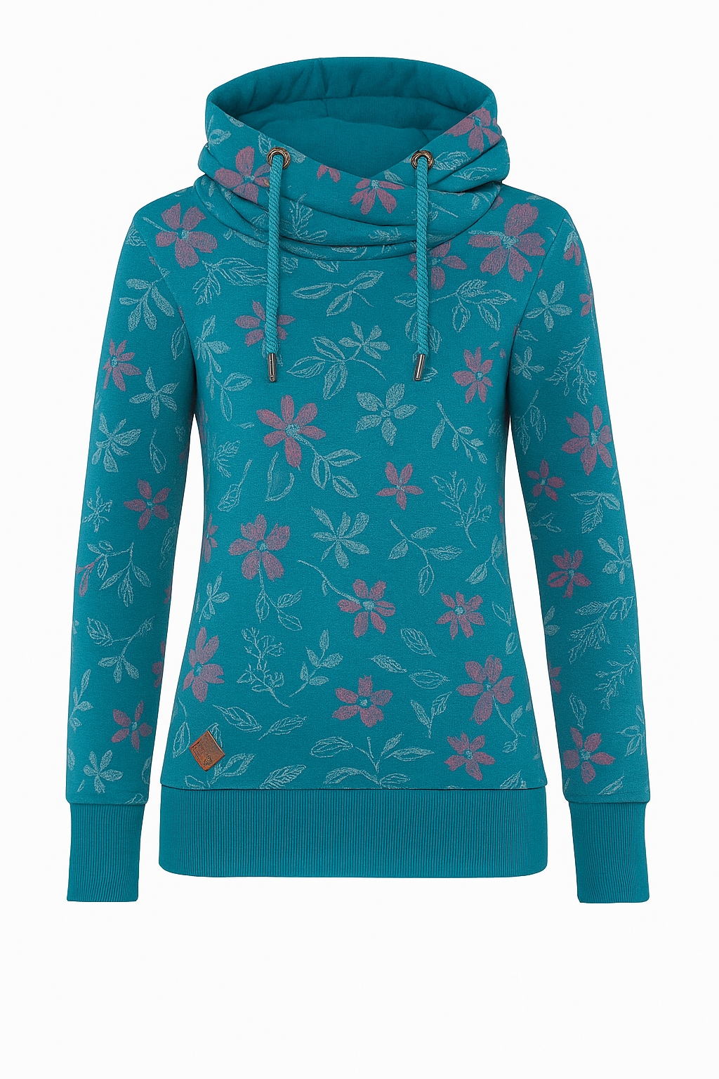 Ragwear Sweatshirt »NESKA FLOWERS O«, mit asymetrischem Schalkragen