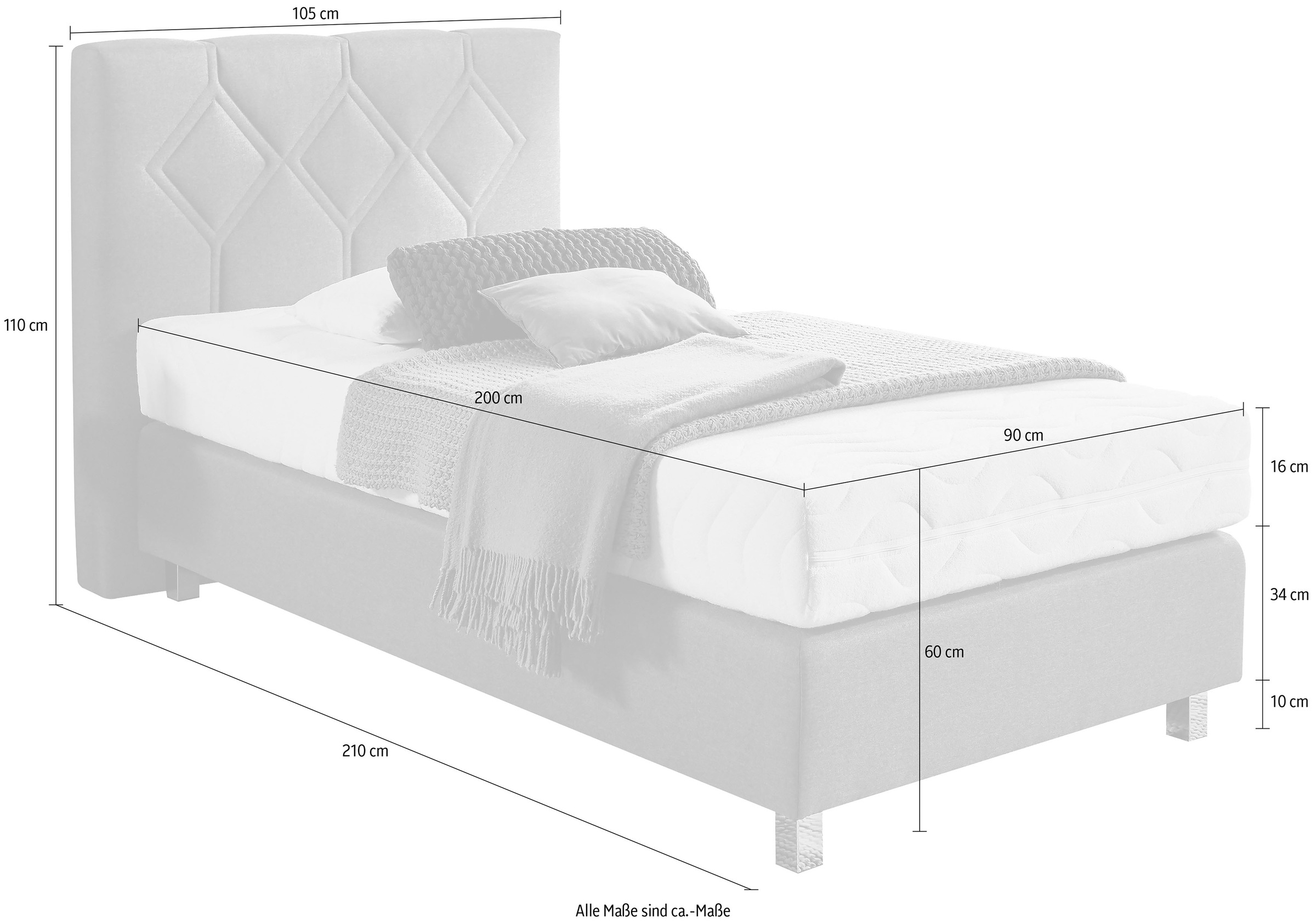 Westfalia Schlafkomfort Lit boxspring »Phönix«