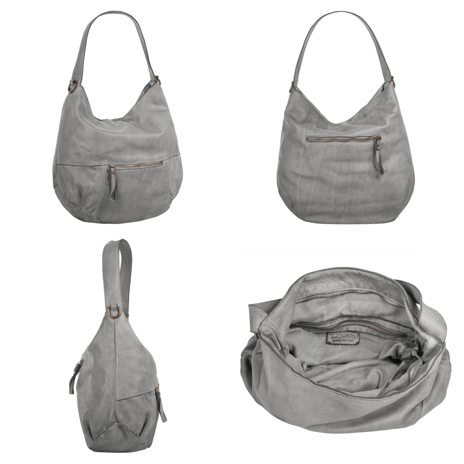 forty° Shopper echt Leder, Made in Italy