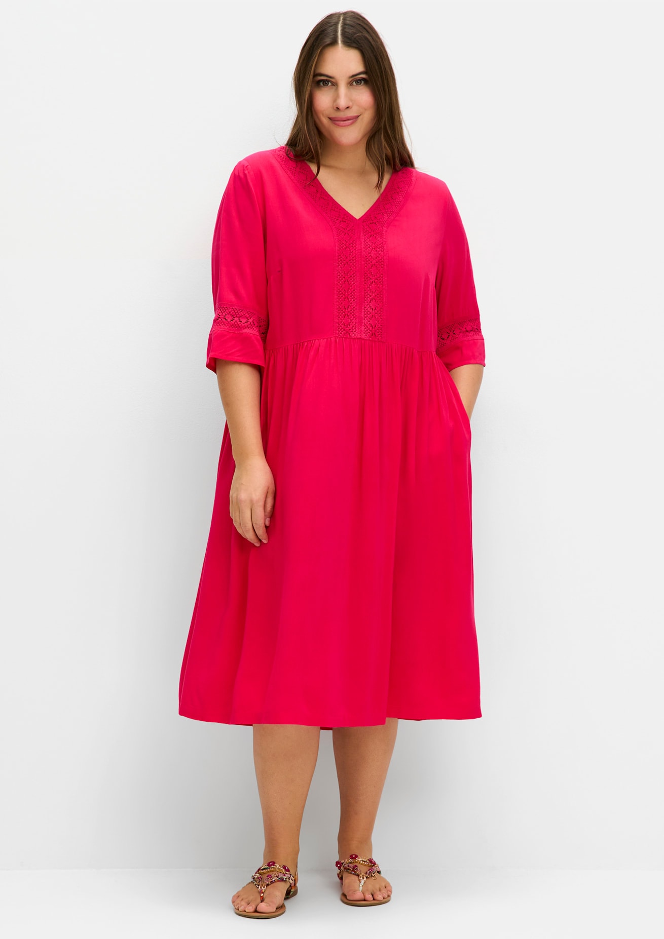 Sheego A-Linien-Kleid »Blusenkleid«