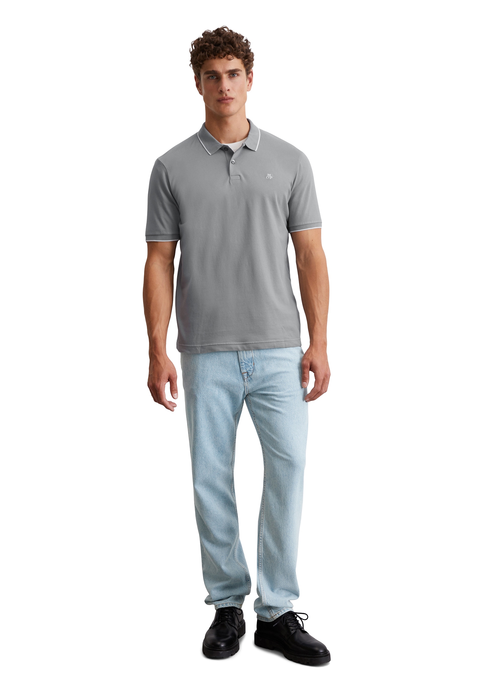 Marc O'Polo Poloshirt, aus Piqué, regular fit, kontrastfarbene Details