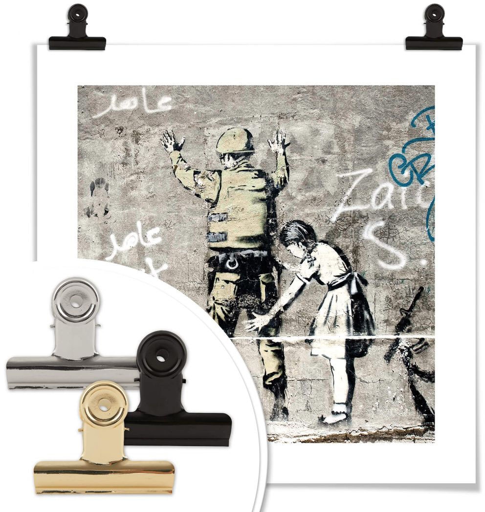 Wall-Art Poster »Graffiti Bilder Mädchen Menschen, kaufen und jetzt St.), Soldat«, Poster, (1 Wandposter Bild, Wandbild