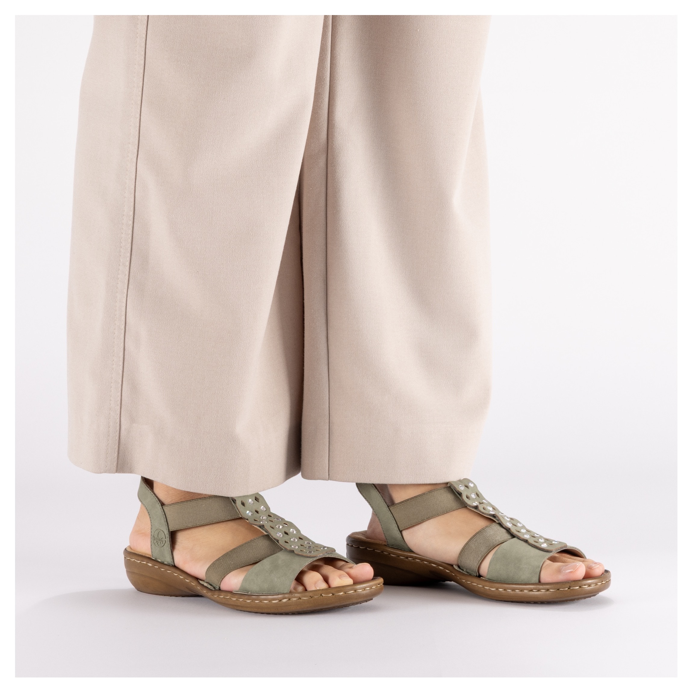 Rieker Sandale  Chaussure d'été, mule avec élastique pour un bon maintien