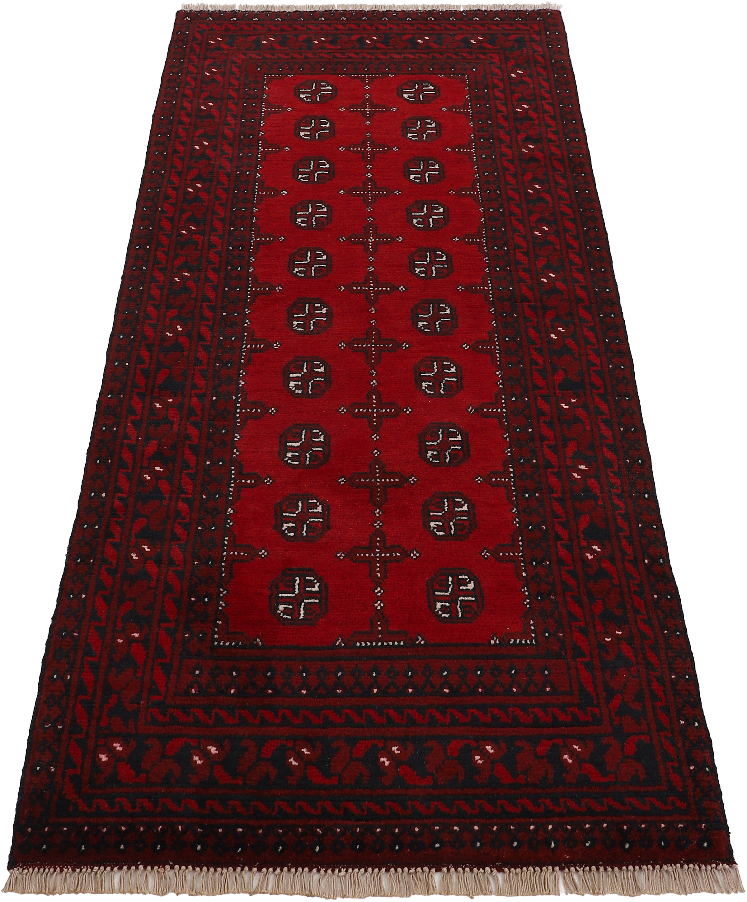 Image of Woven Arts Orientteppich "Afghan Akhche Bokhara, auch als Läufer" rechteckig 8 mm Höhe reine Schurwolle für ein warmes Raumklima, handgearbeitet