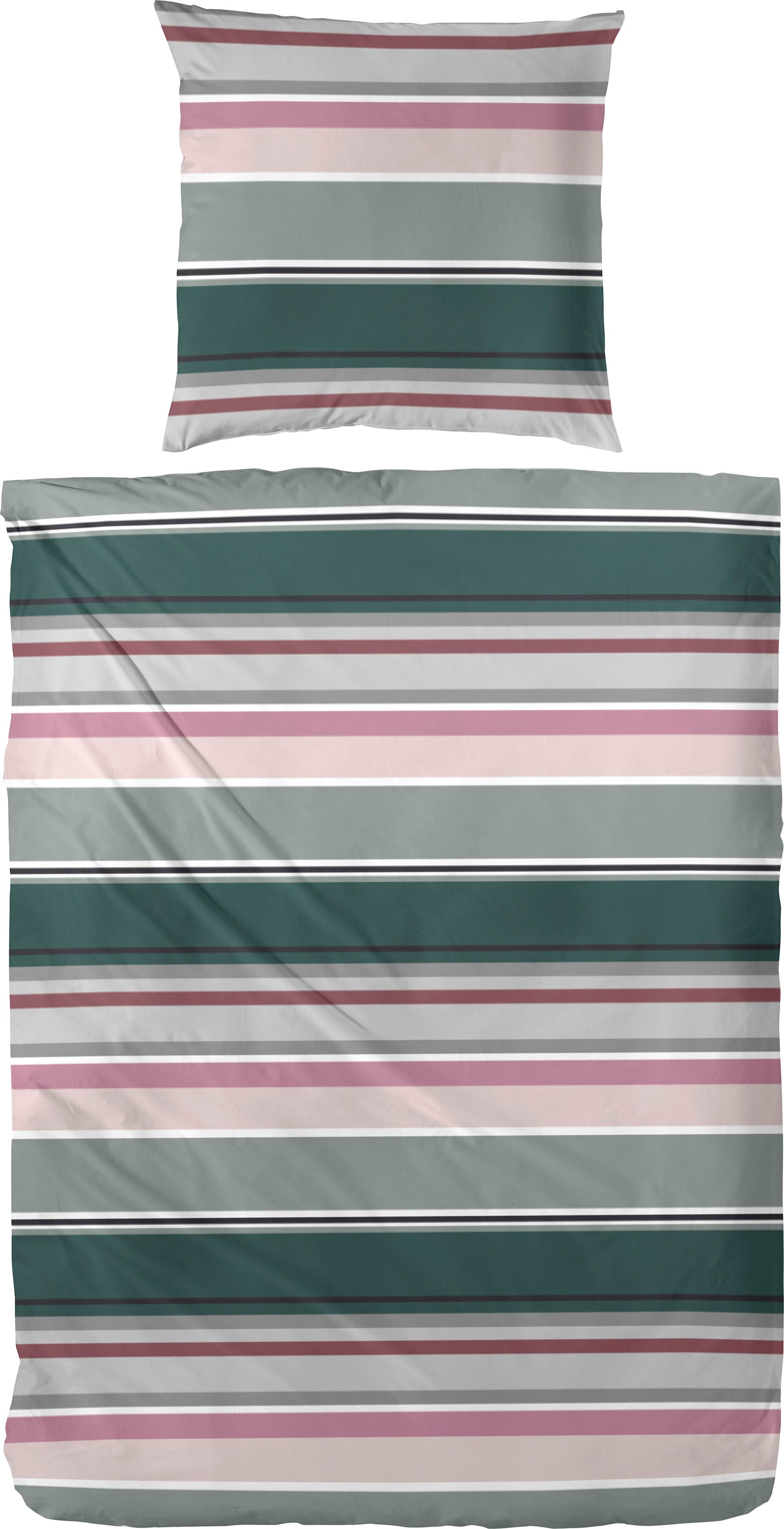 Image of Primera Bettwäsche "Late Summer Stripe" 2 Stk. mit modernen Streifen in frischen Farben