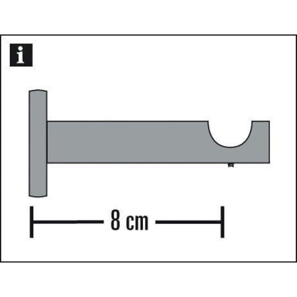 GARDINIA Träger »Wandträger offen für Gardinenstangen«, (1 St.), Serie Einzelprogramm Chicago Ø 20 mm
