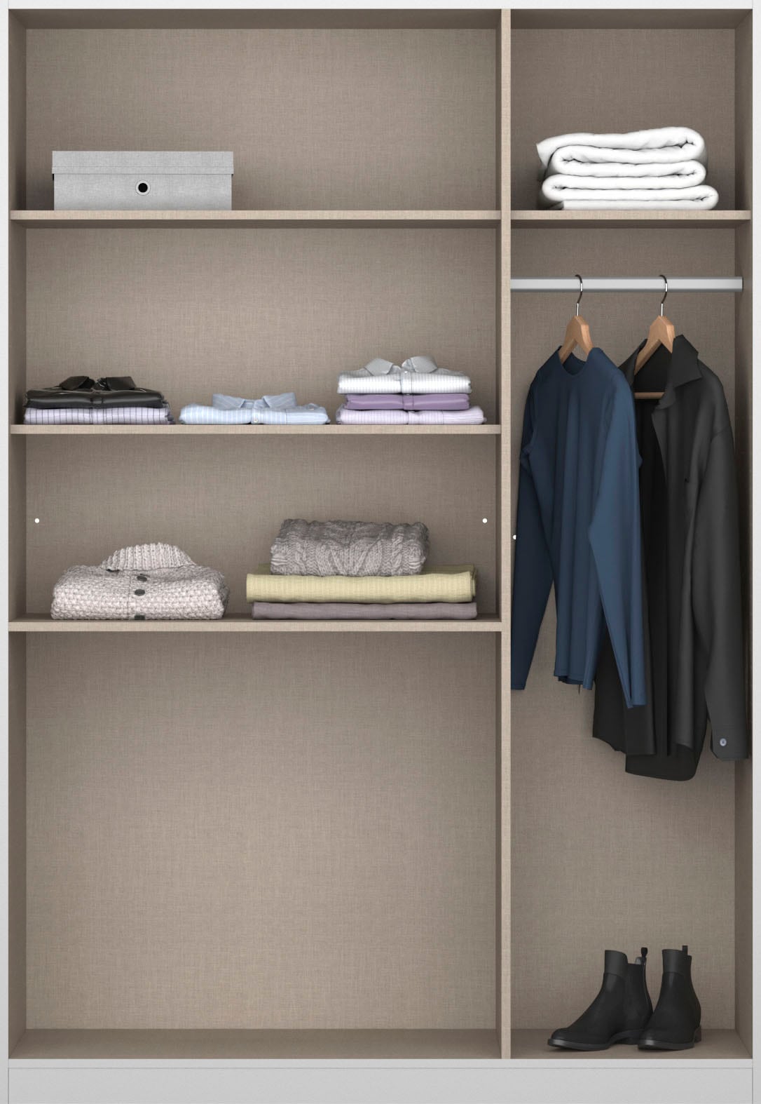 rauch Drehtürenschrank »Kleiderschrank Schrank Garderobe Garderobenschrank  HOMBURG« inkl. Passepartout, oberer Schubkasten mit Einteilung MADE IN GERMANY