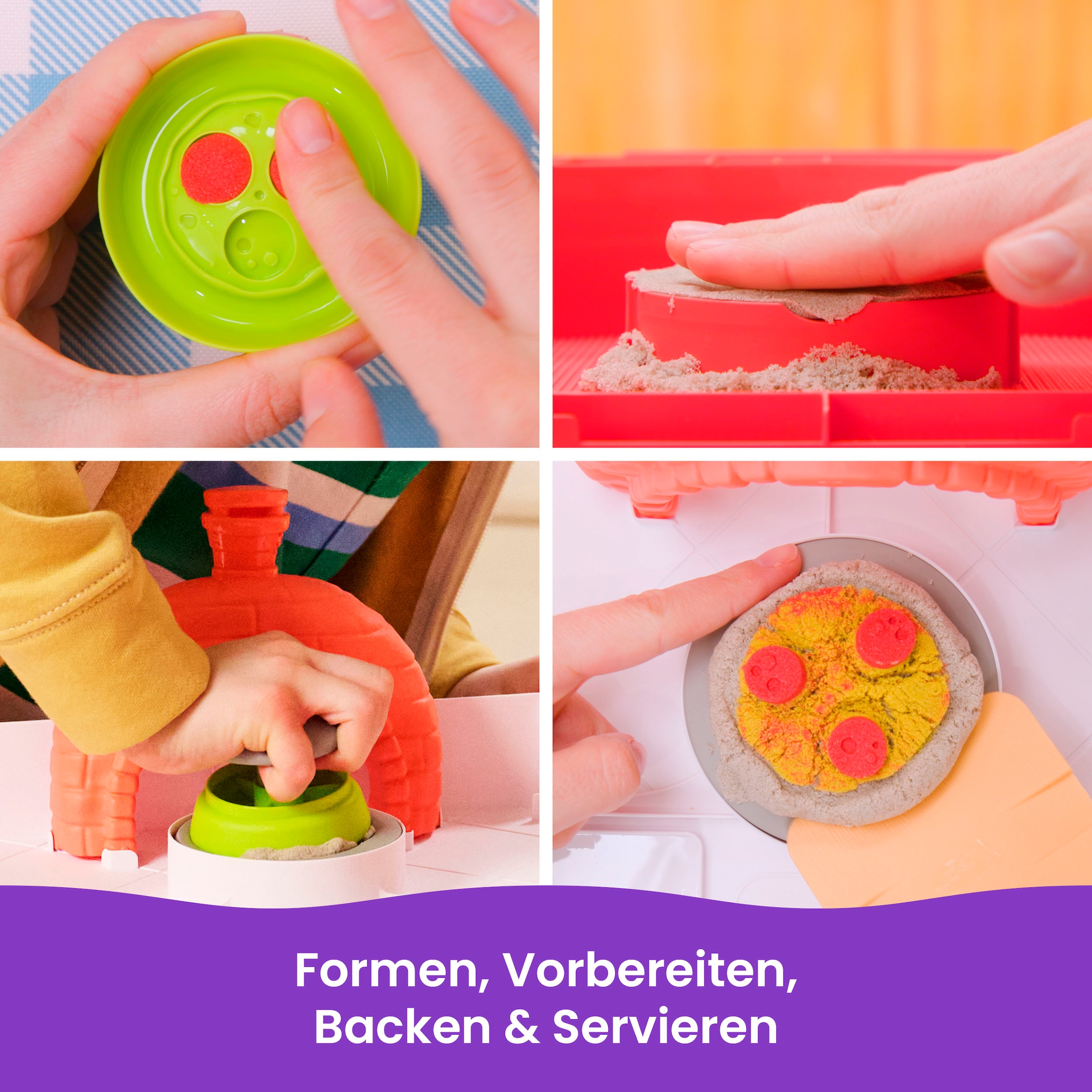 Spin Master Set créatif »Kinetic Sand Squish Pizza Set«