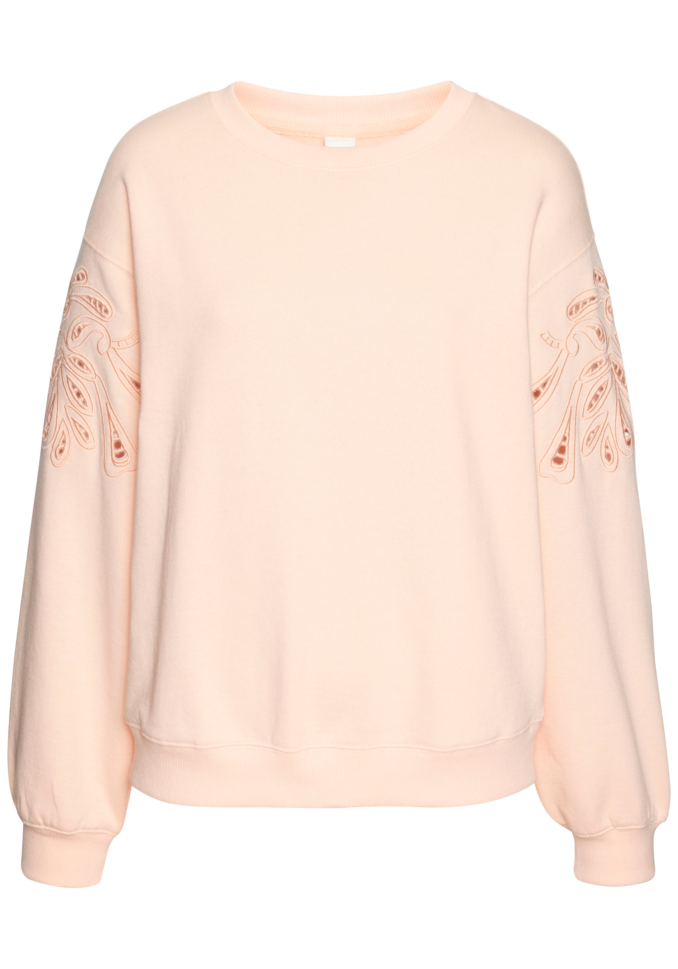 Vivance Sweatshirt, mit Lochstickerei, weicher Baumwoll-Mix