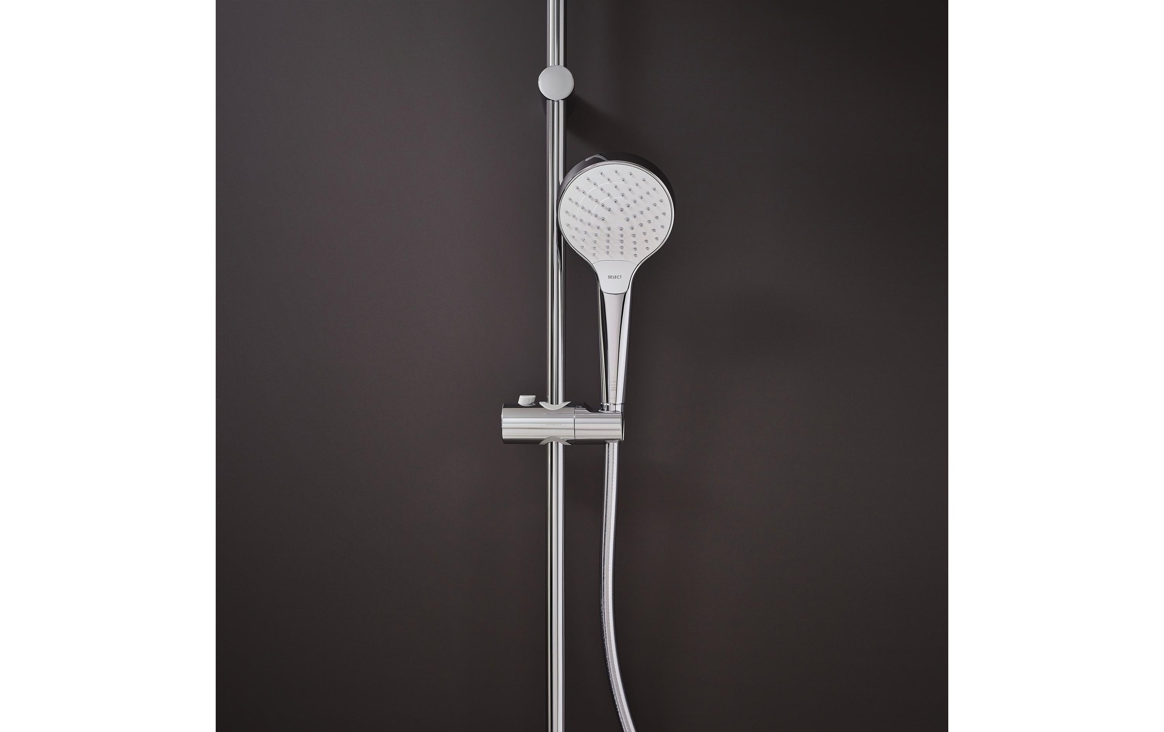 Image of hansgrohe Handbrause "Croma Select S" 11cm, Weiss/chrom