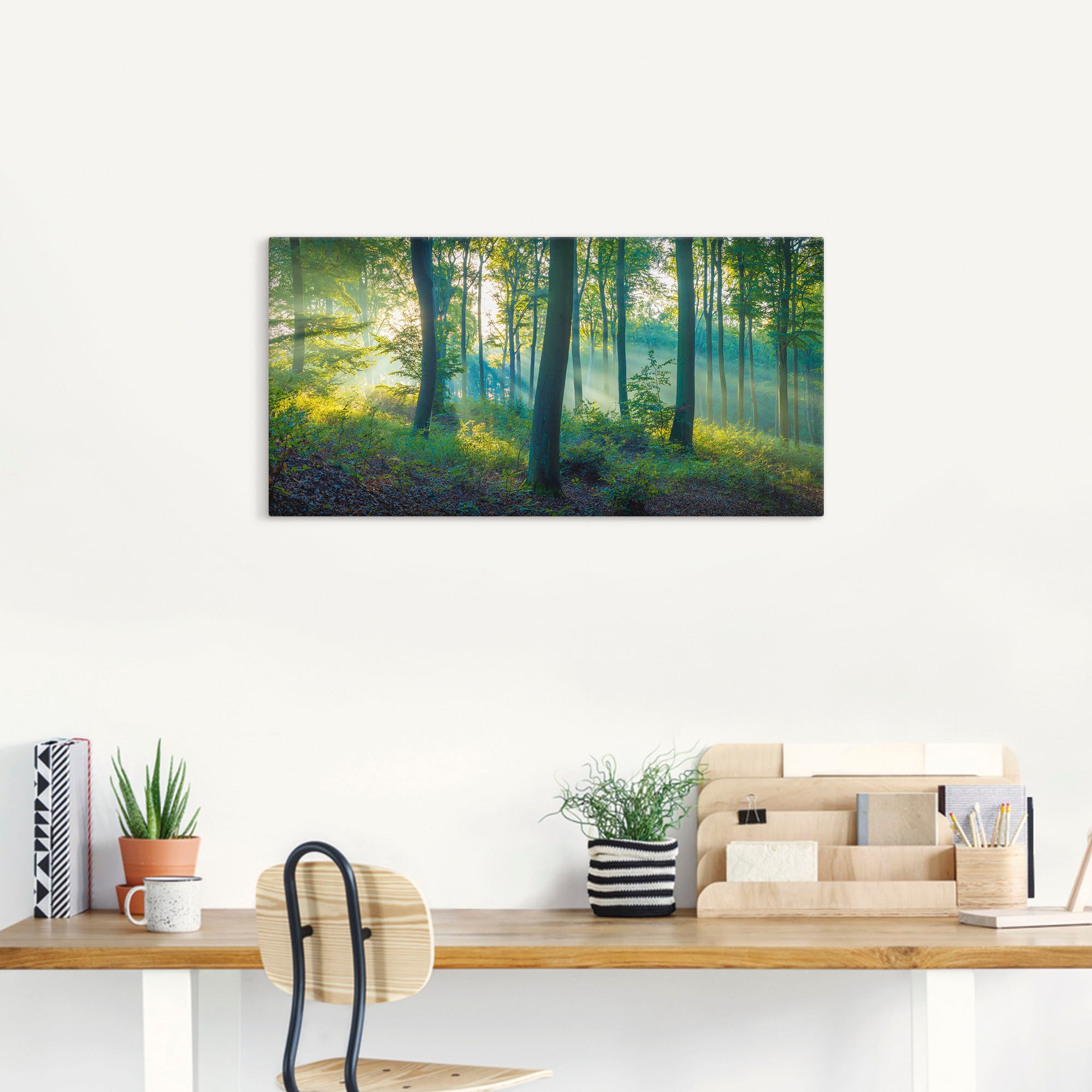 Artland Wandbild »Wald als Waldbilder, Alubild, Poster Grössen Wandaufkleber oder (1 jetzt St.), in kaufen Leinwandbild, Panorama«, versch