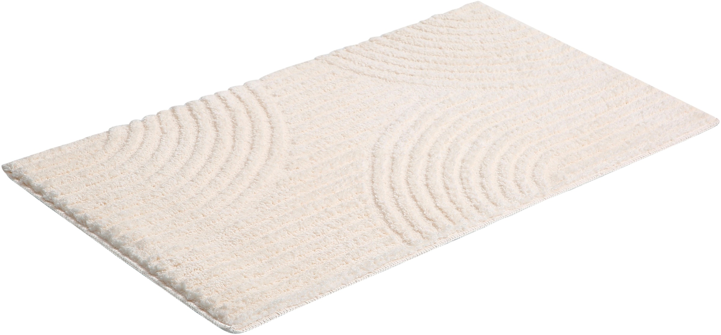 my home Badematte »Ognon, Scandi, Boho, modernes Muster«, rutschhemmend beschichtet, fussbodenheizungsgeeignet-schnell trocknend-strapazierfähig, Badteppich, Uni Farben, Hoch-Tief-Effekt