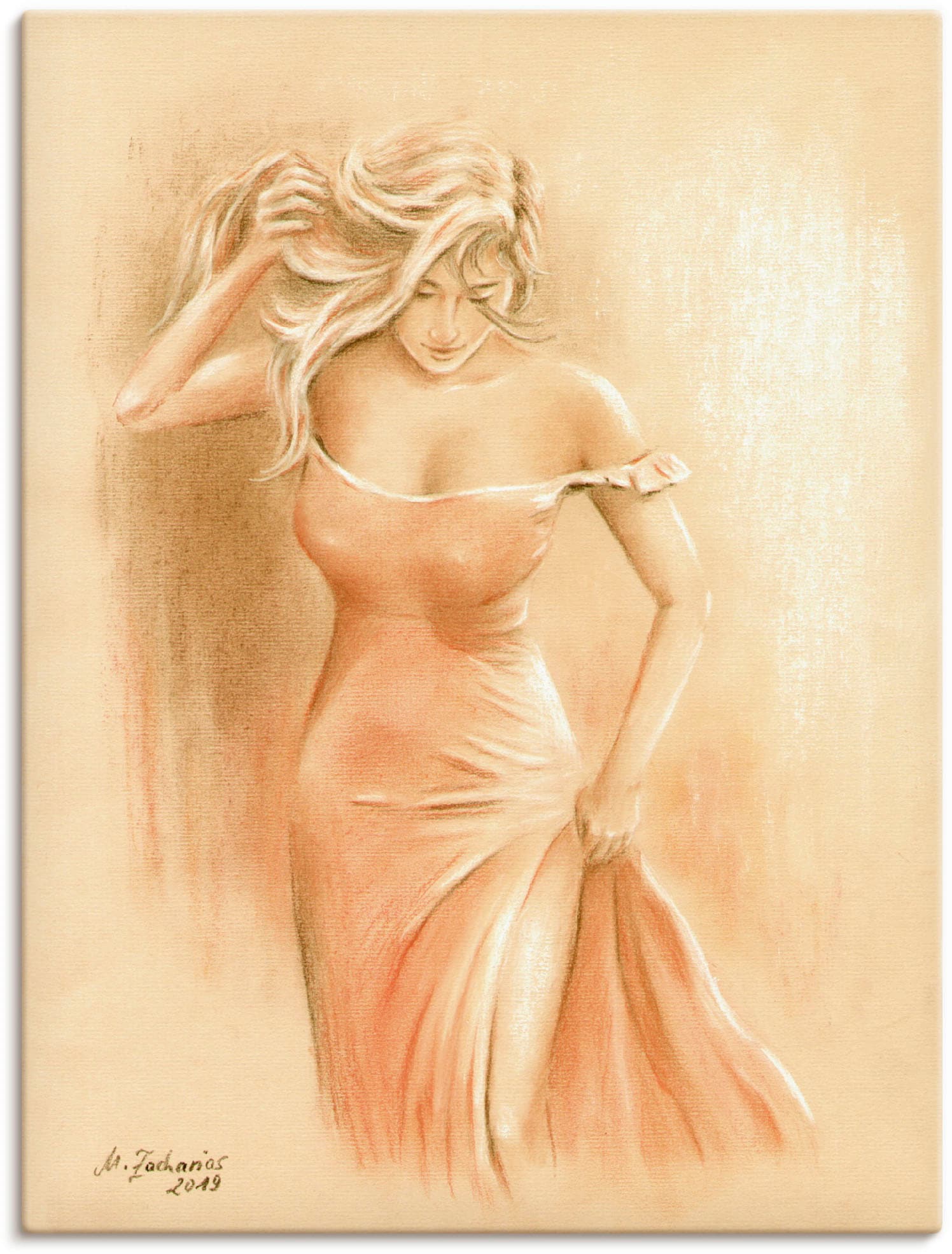 Image of Artland Wandbild "Kurviges Model" Erotische Bilder 1 Stk. tlg. als Leinwandbild, Poster in verschied. Grössen