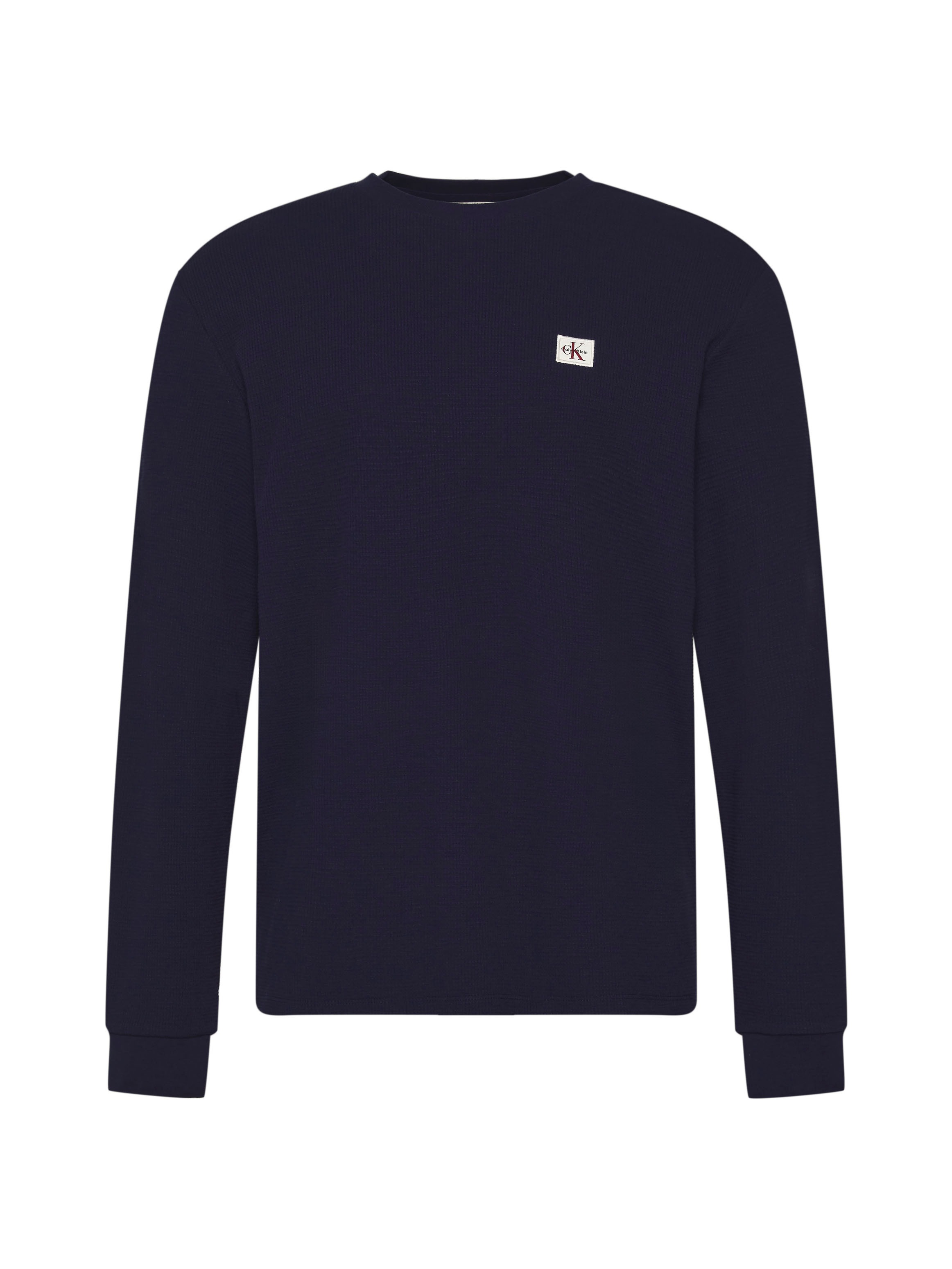 Calvin Klein Jeans T-shirt à manches longues »LS WAFFLE BADGE CREWNK TEE« avec encolure ronde