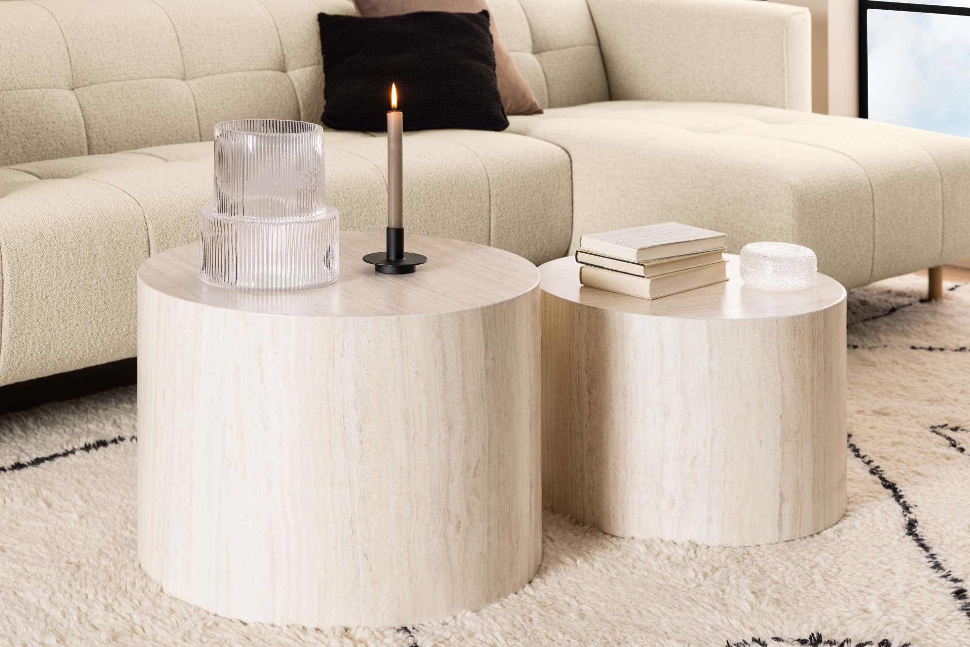 ACTONA GROUP Couchtisch »Dice 2er Set - Steinoptik, modern & stilvoll, skandinavisches Design« Couchtisch, Beistelltisch,  OTTOs Choice, Pflegeleichter Beistelltisch, vielseitig, robust