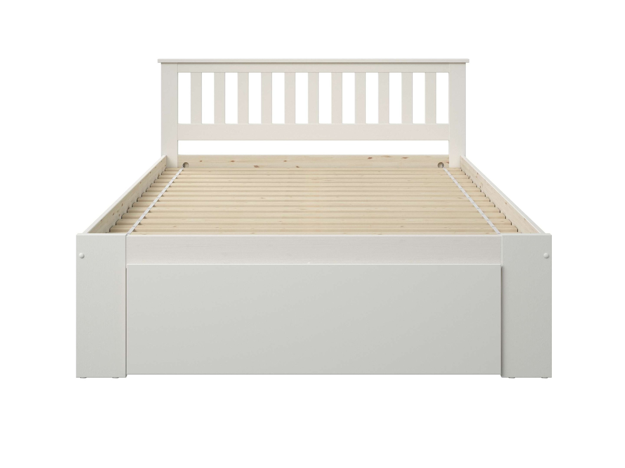GOODproduct Massivholzbett »Kallvin, platzsparend, 3 Bettkästen, Nachtschränke ausziehbar« inklusive Lattenrost, ideal fürs Jugendzimmer und kleine Räume, FSC®