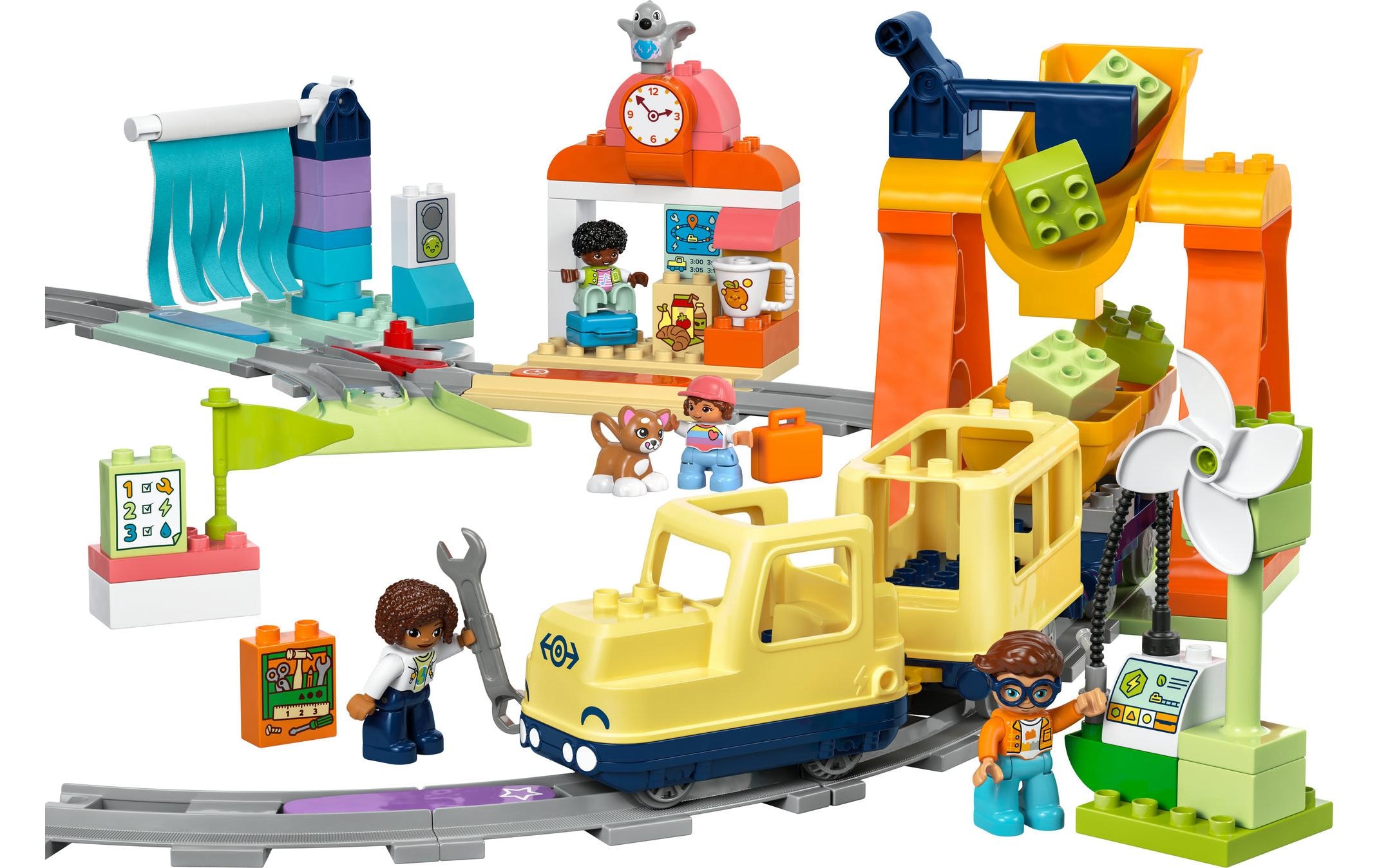 LEGO® Spielbausteine »DUPLO® Grosse interaktive Eisenbahn 10428«, (103 St.)