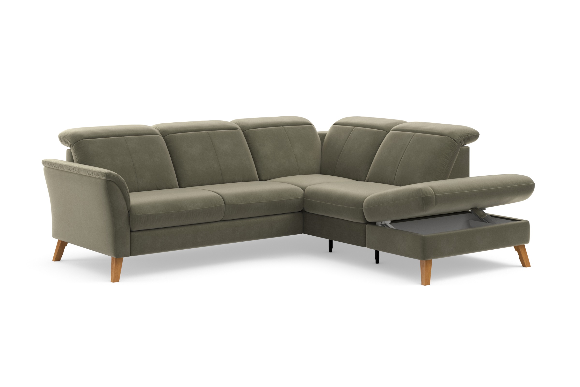 sit&more Ecksofa »Romero L-Form«, wahlweise mit oder ohne TV-Funktion, Bettfunktion, Bettkasten