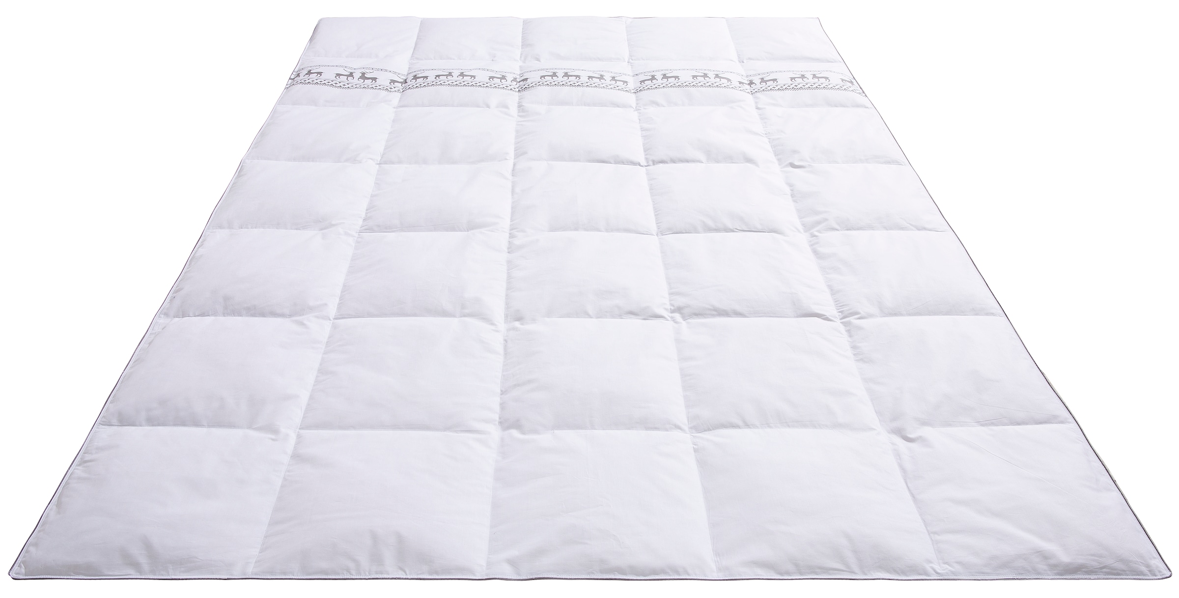 Älgdröm Daunenbettdecke + Kopfkissen »Sorsele, Bettdecke 135x200 cm oder 155x220 cm, 2-tlg.« Set mit Kissen 80x80 cm, Sommer, Winter, Made in Germany