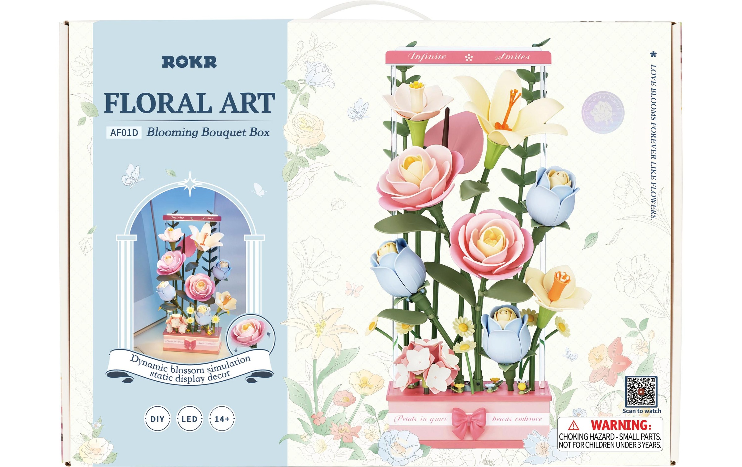 Image of Modellbausatz "ROKR Blooming Bouquet Box 3D-Holzpuzzle" 263 Stk. tlg.