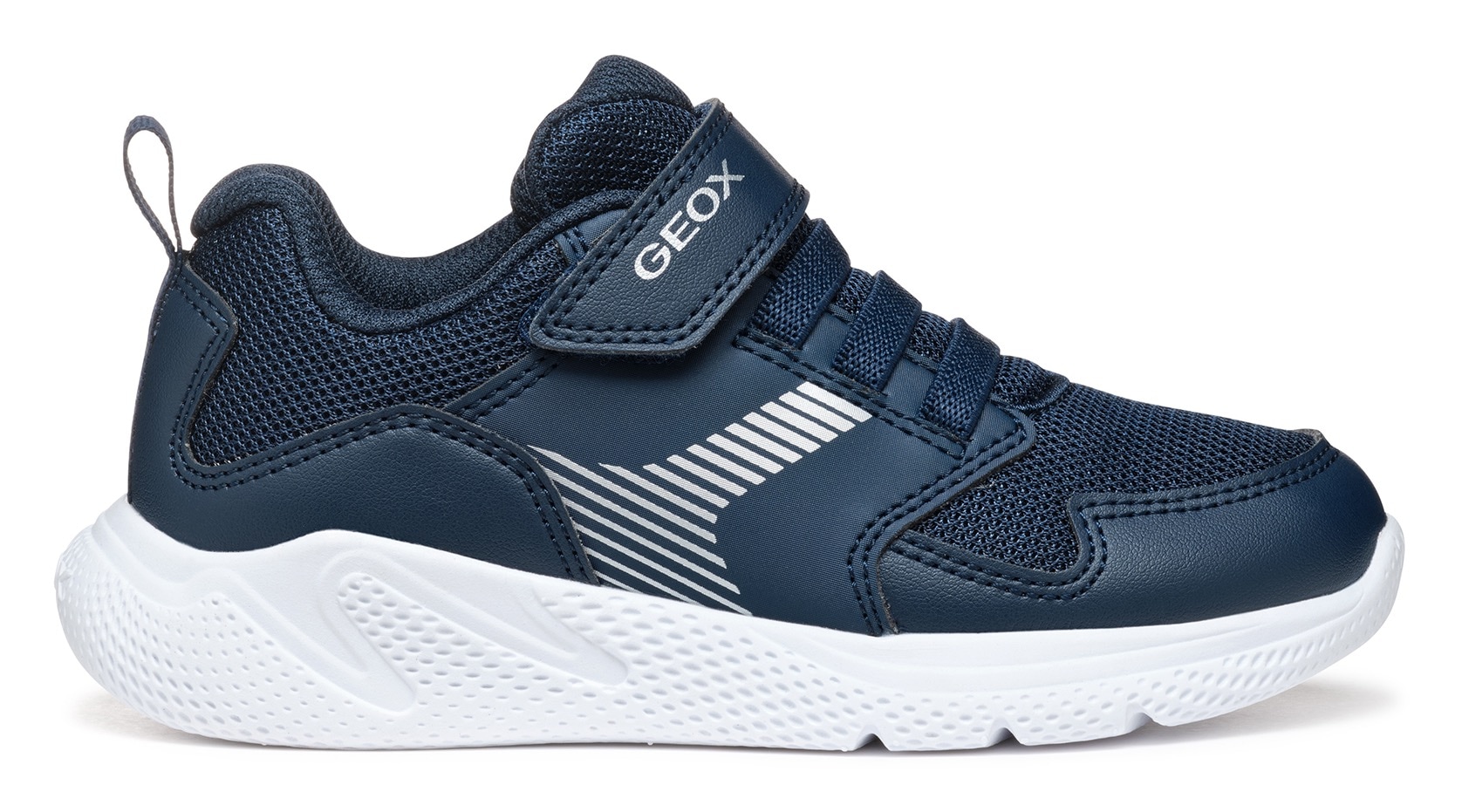 Geox Sneakers »J SPRINTYE BOY«  , Freizeitschuh, Klettschuh mit elastischen Schnürsenkeln
