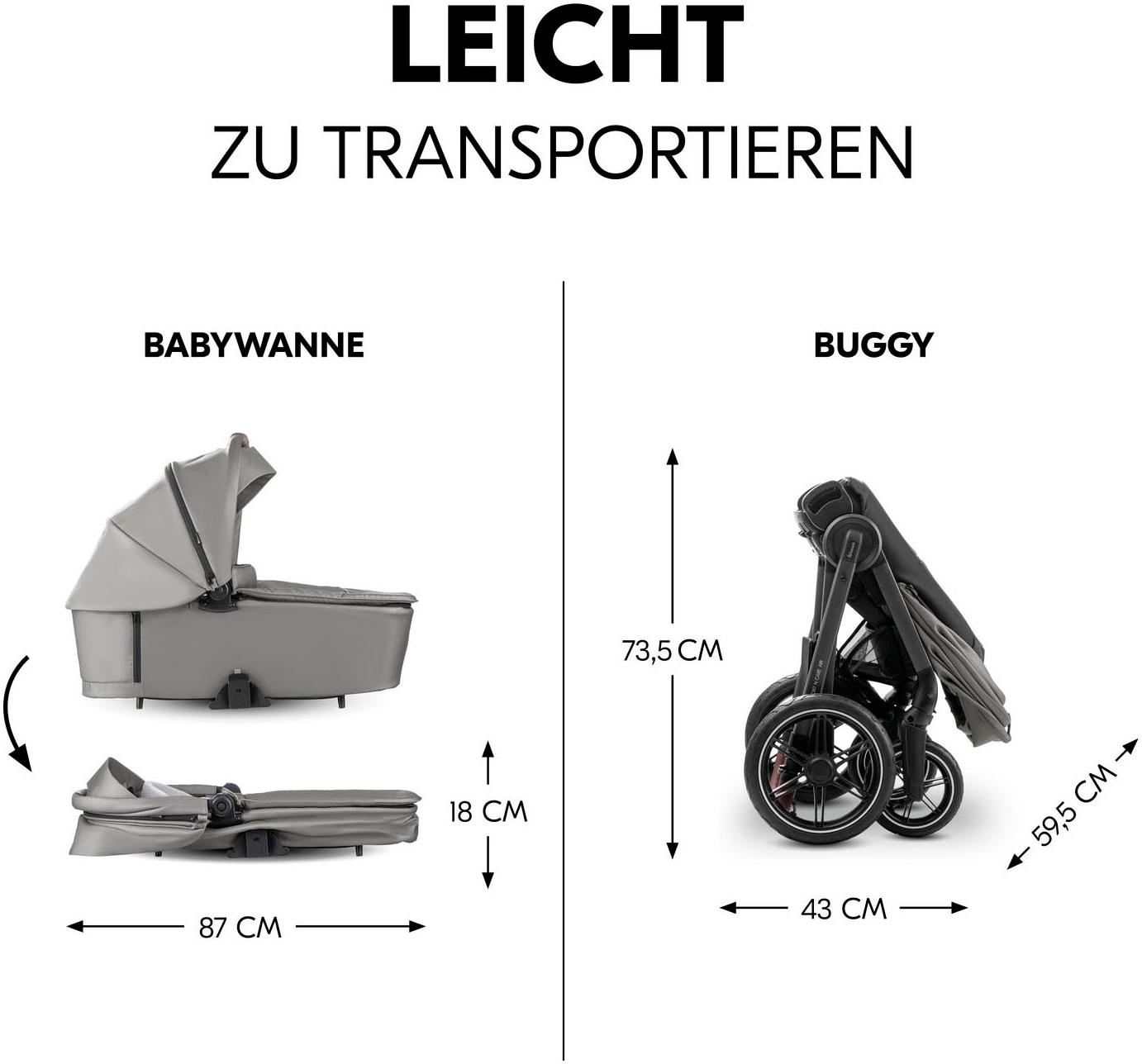 Hauck Poussette combinée »Comfort N Care Air« 22 kilos Belastbarkeit bis 22 kg