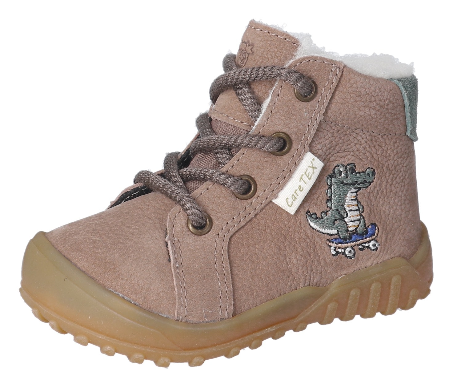 PEPINO by RICOSTA Lauflernschuh »Dusty WMS: weit«, Babystiefel, Winterschuh, Schnürstiefel mit wärmender...