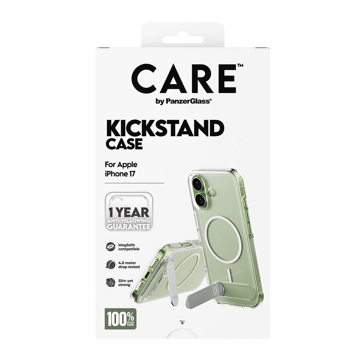 CARE by PanzerGlass Housse pour téléphone portable »Kickstand Case für Apple iPhone 17« Backcover, Schutzhülle, Handyschutzhülle, Case, Schutzcase, stossfest