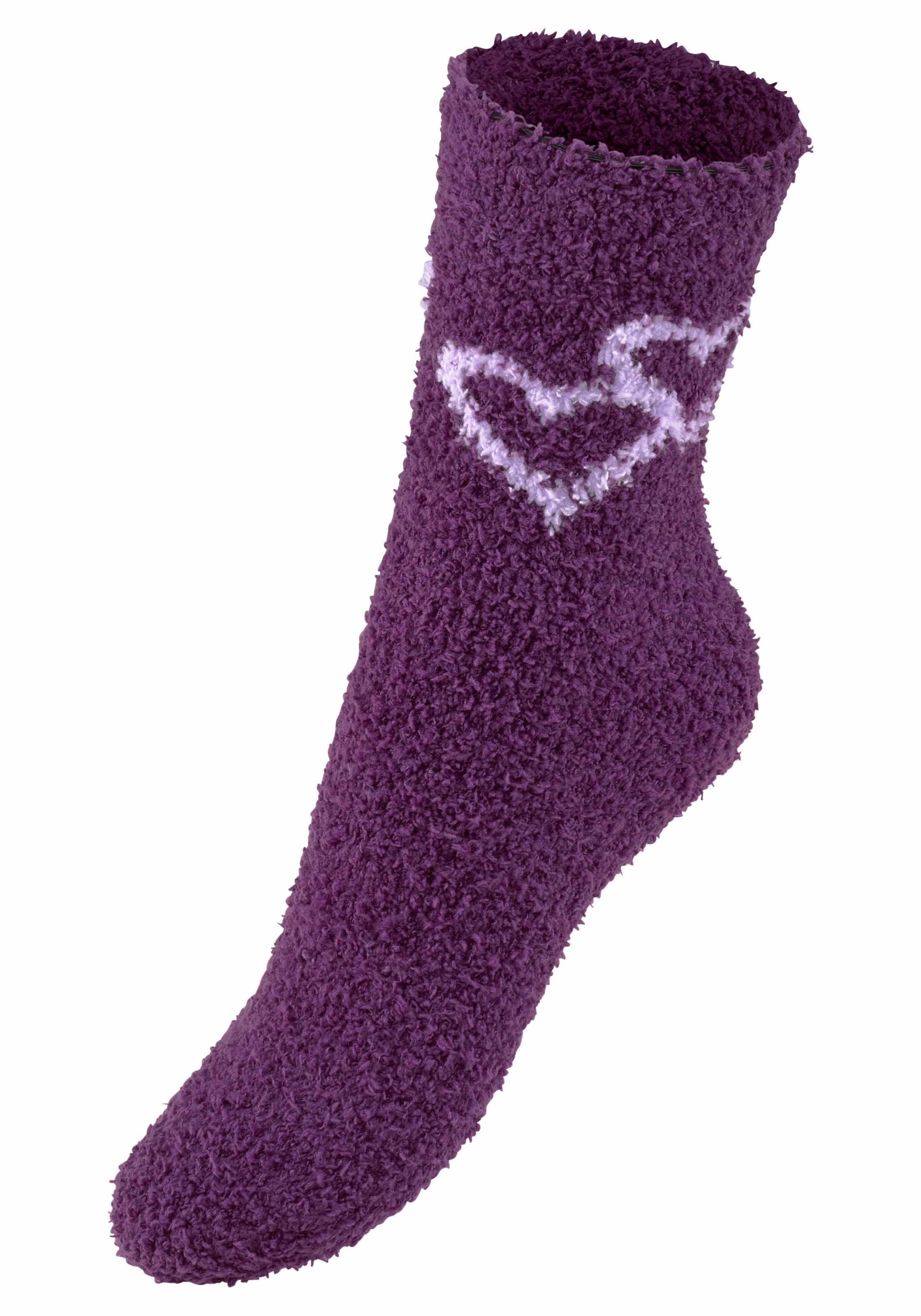 Bund ♕ Herzen mit 5 Lavana versandkostenfrei bestellen Kuschelsocken, (Set, am Paar),