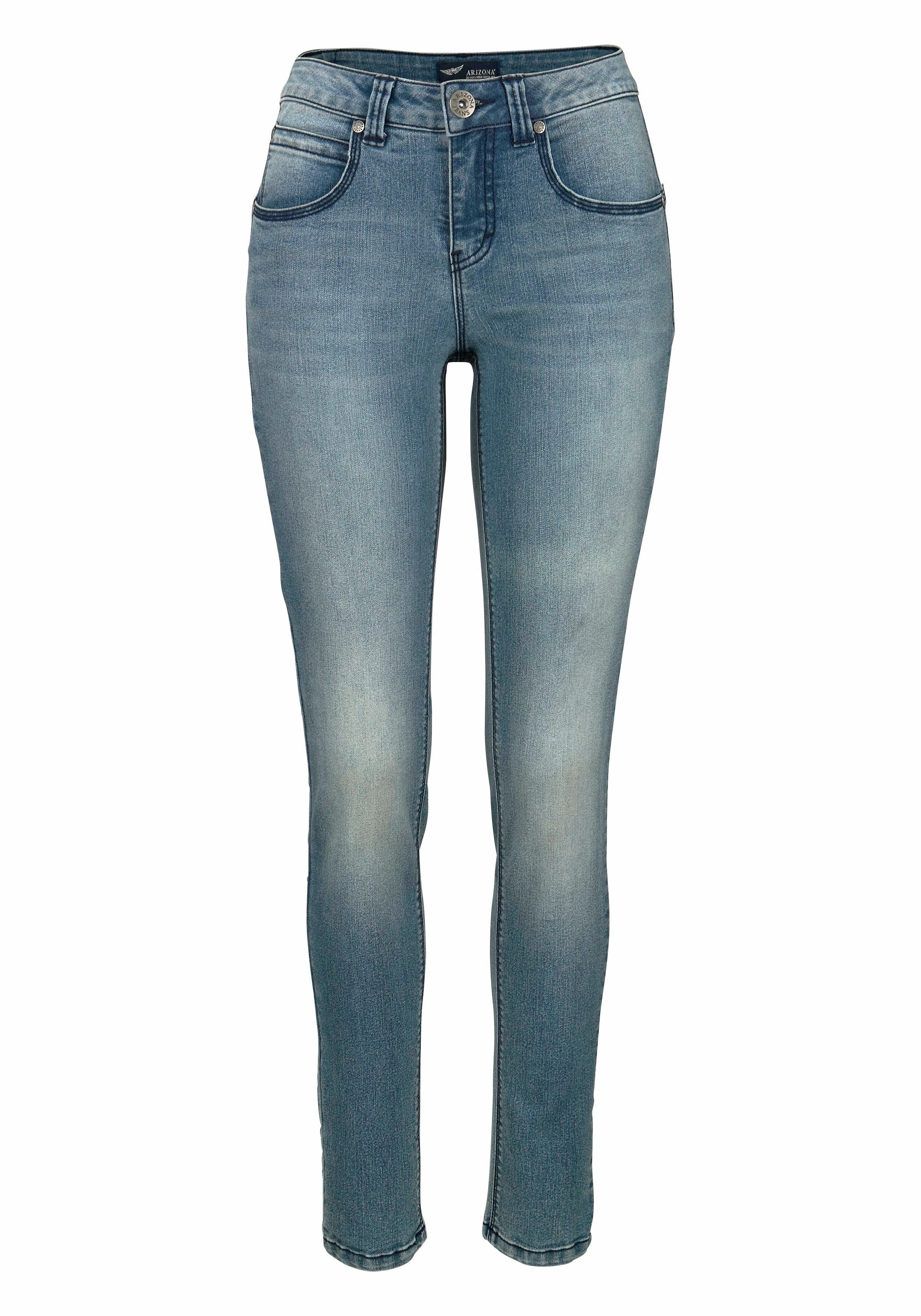 Arizona Skinny-fit-Jeans »Shaping«, skinny Passform, normale Leibhöhe, in Stretch-Qualität, Used-Look