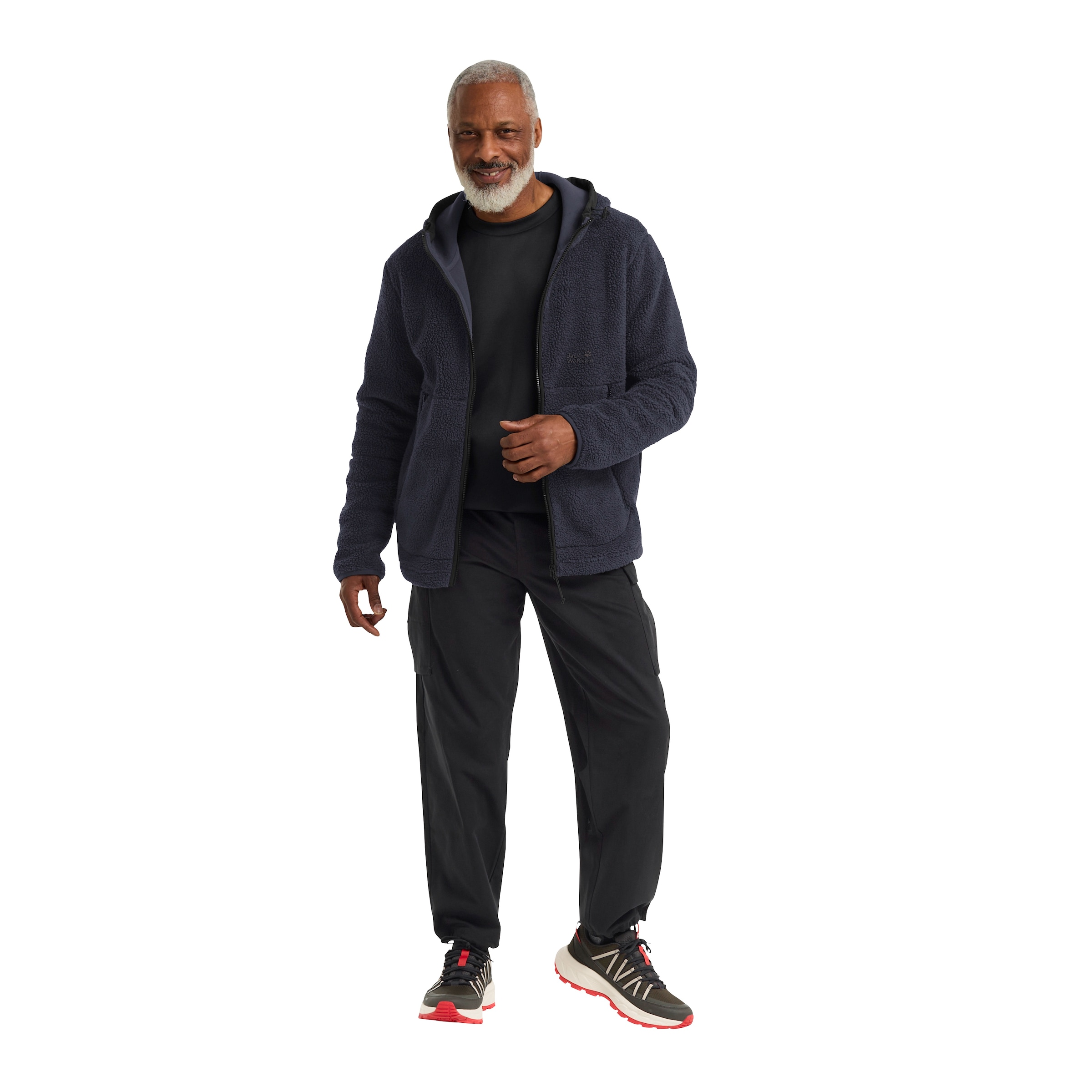 Jack Wolfskin Fleecejacke »STONE LITE HOODED JKT M«, Winddicht, atmungsaktiv, Übergangsjacke
