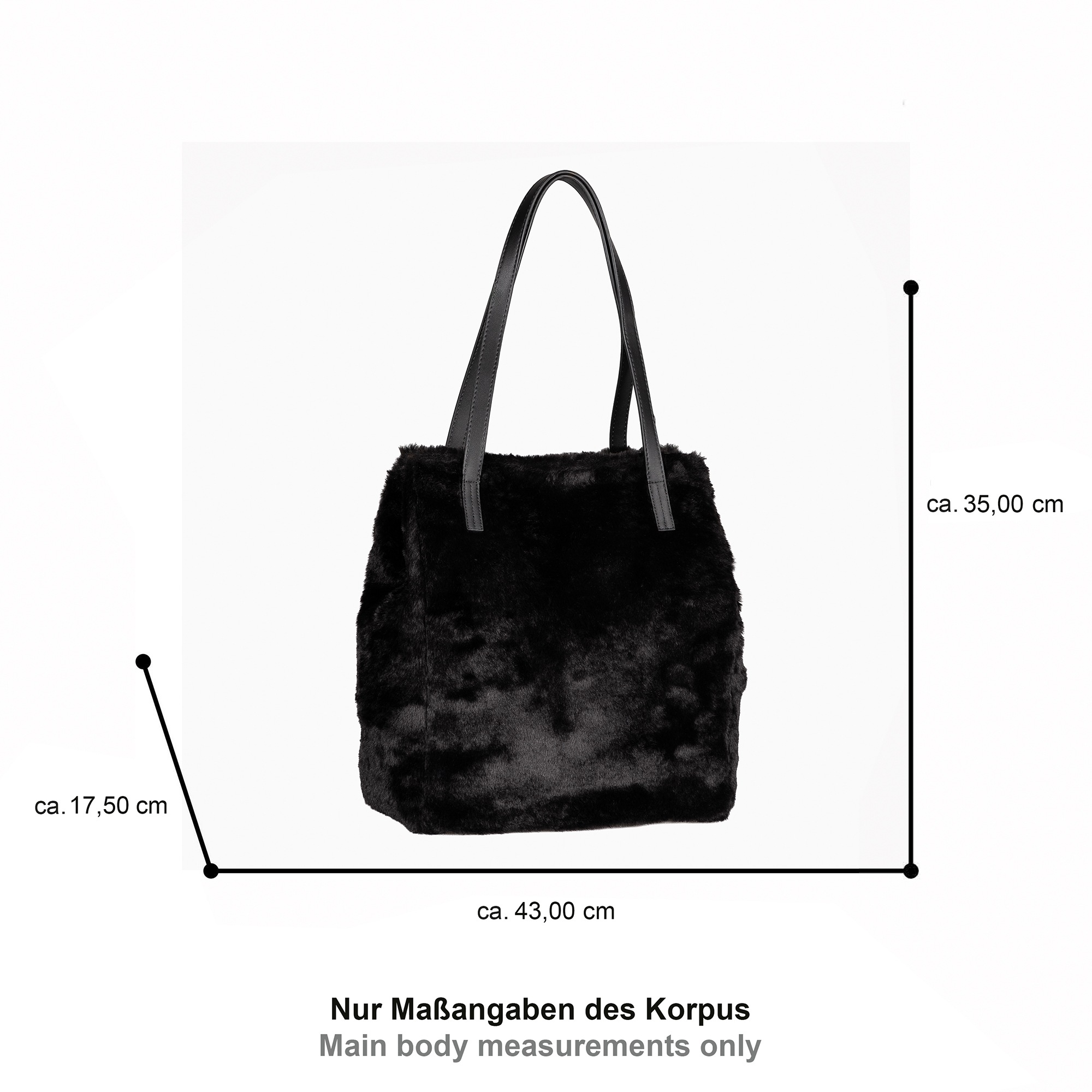TOM TAILOR Denim Shopper »Arona Cosy« Damen Schultertasche, im Fellimitat-Look