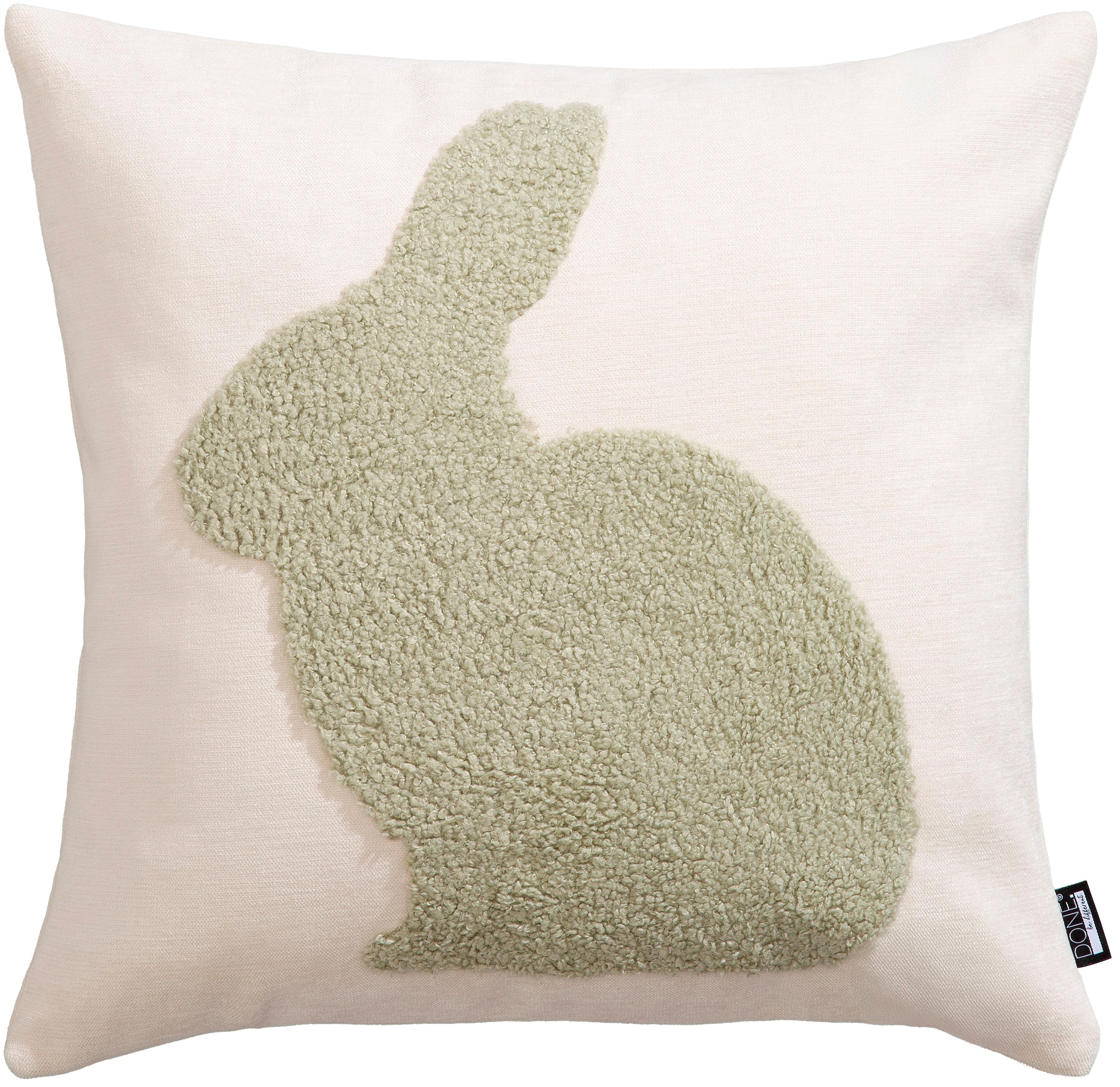 Image of done. Dekokissen "BUNNY" Weicher Chenille-Stoff Kuscheliger Teddy-Flock