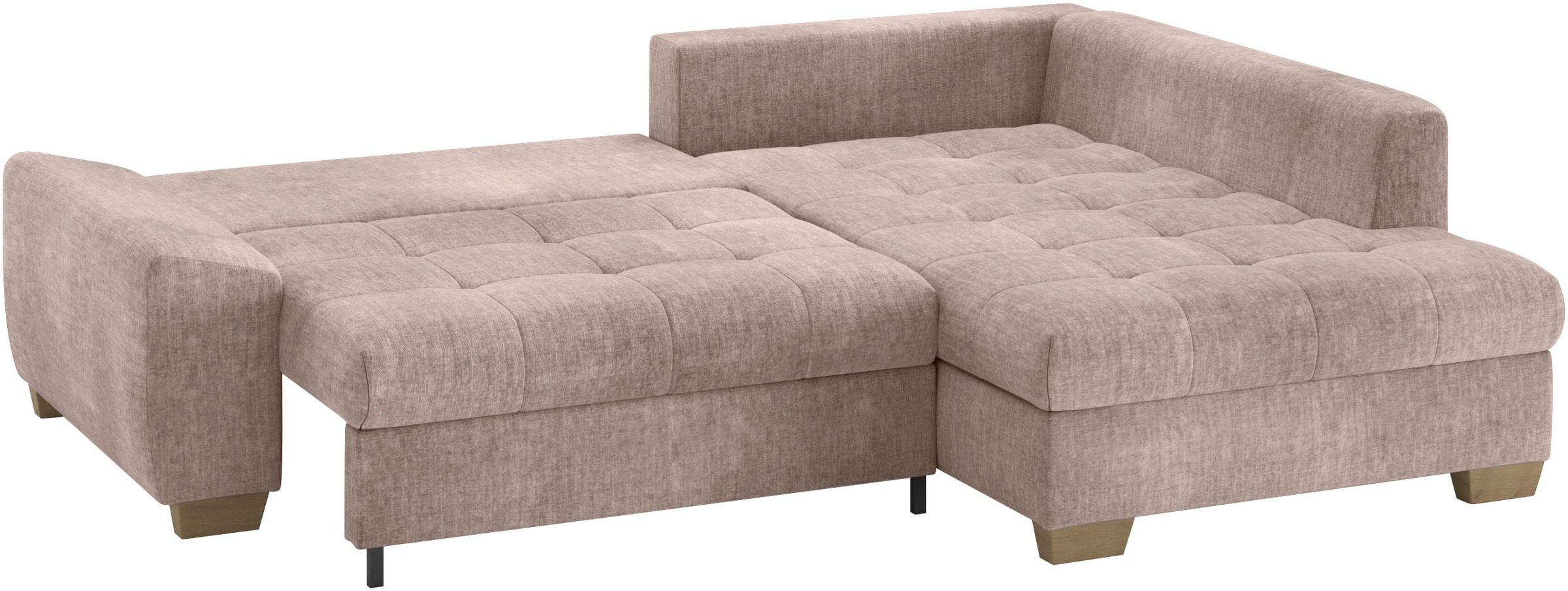 Mr. Couch Ecksofa »Nikita II, L-Form«, Wahlweise mit Bettfunktion, Bettkasten & RGB-LED-Beleuchtung