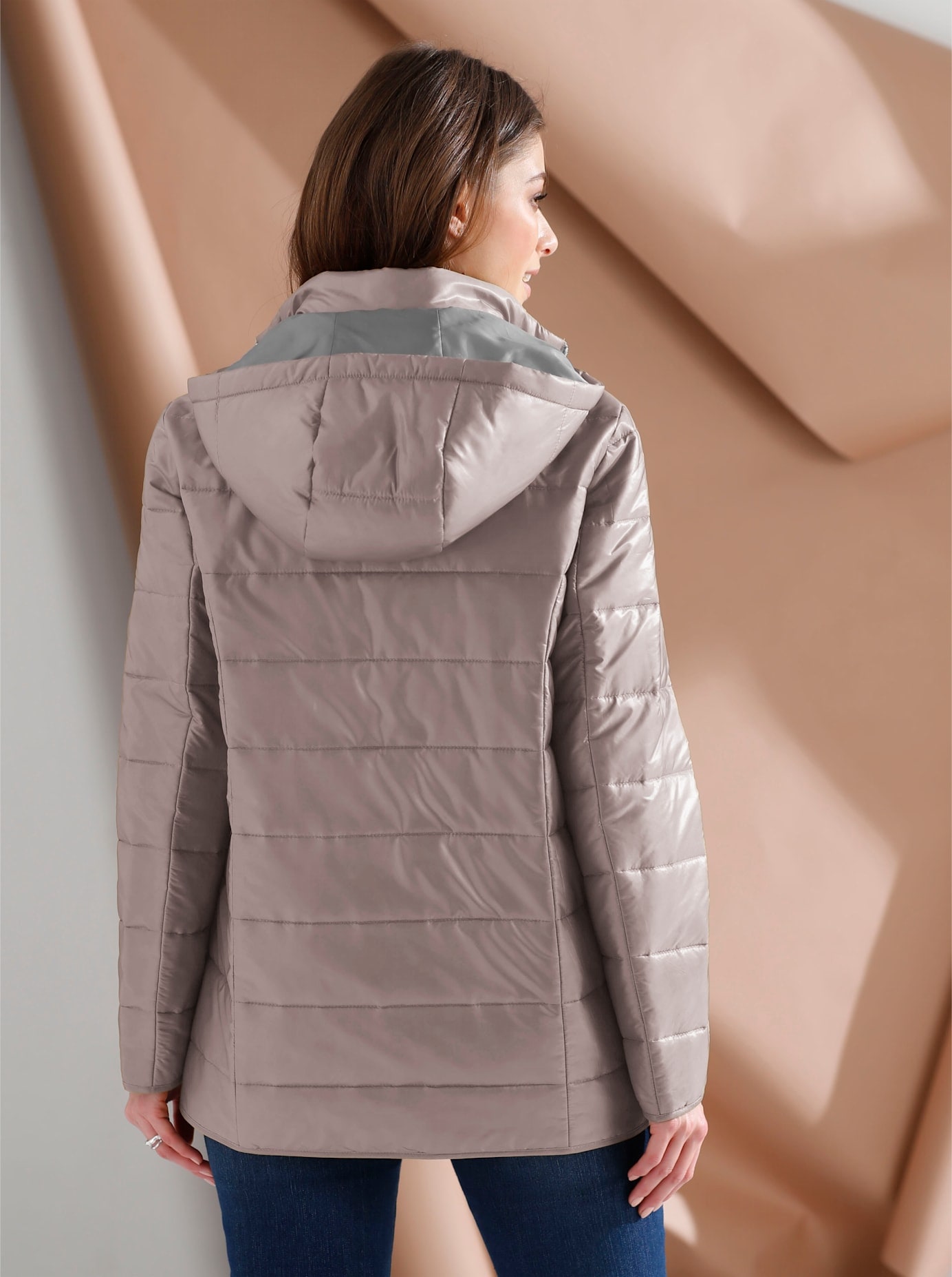 Classic Basics Steppjacke, mit Kapuze