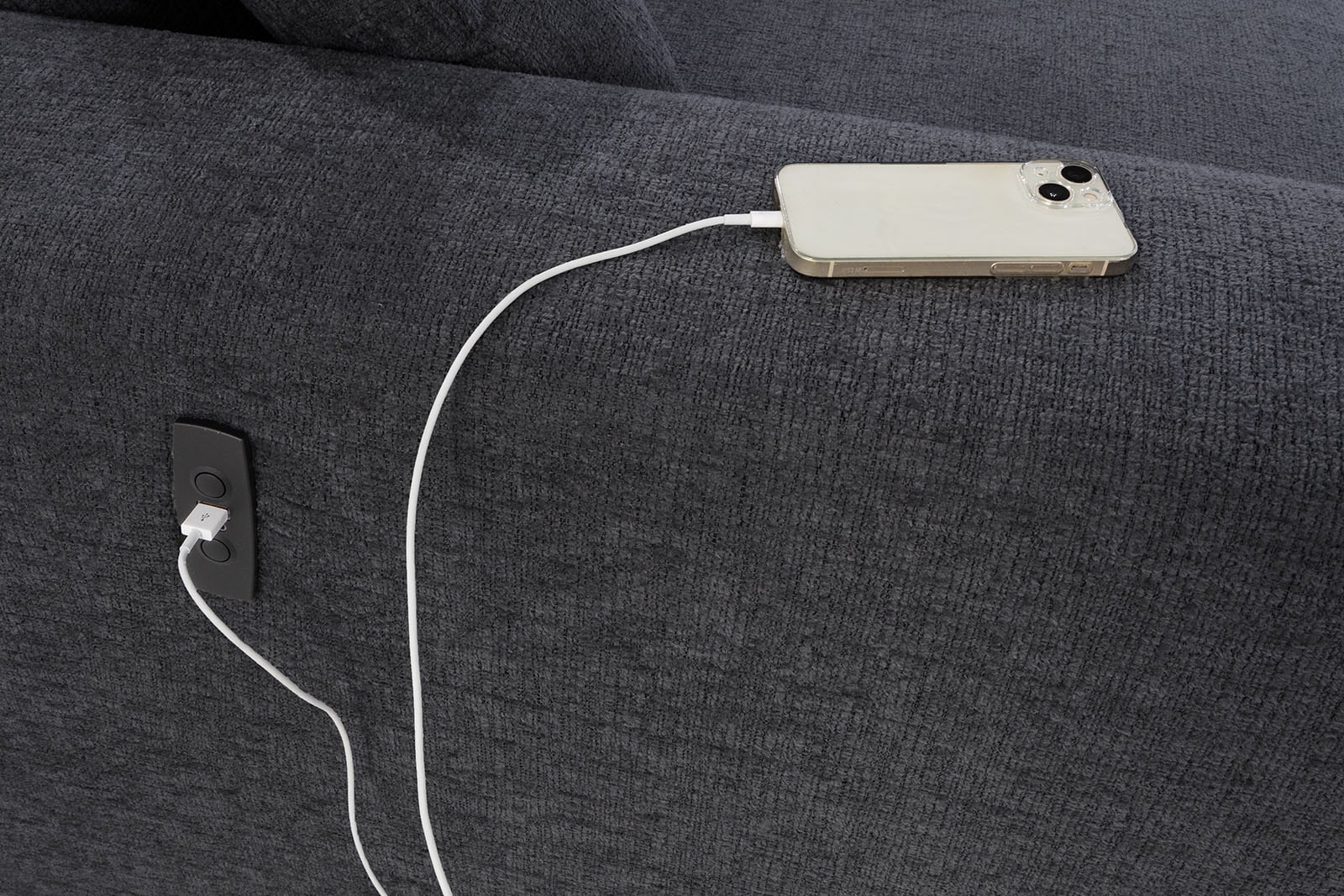 Jockenhöfer Gruppe Ecksofa »Slider L-Form, B: 277 cm, mit 60 cm elektr. Sitztiefenverstellung« 140kg Belastbarkeit, USB-Anschluss, Kopfteilverstellung & Zierkissen