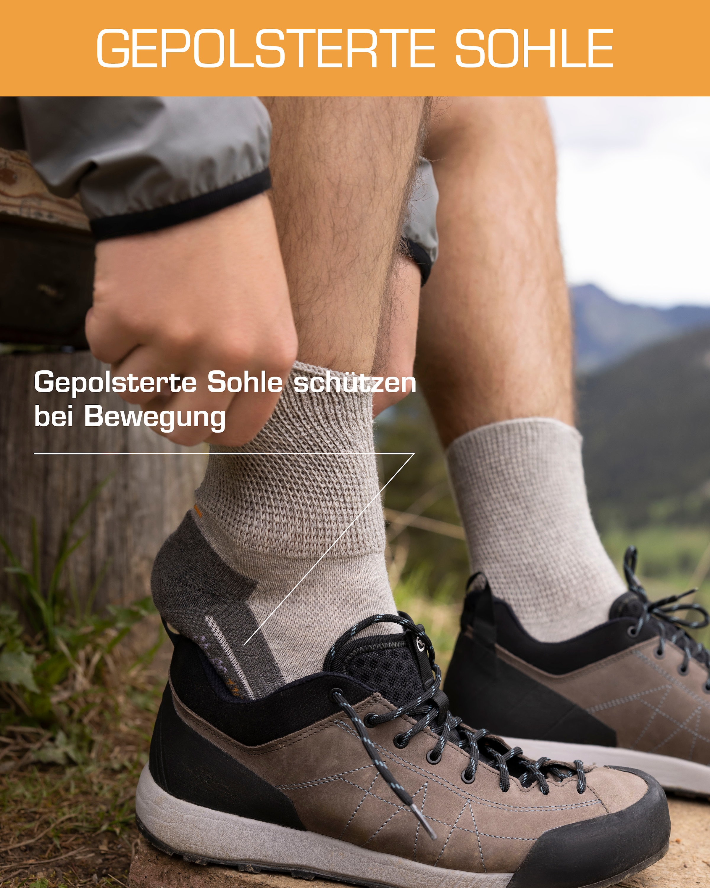 Camano Chaussettes »function« 4 Couple tlg. perfekte Feuchtigkeitsregulation