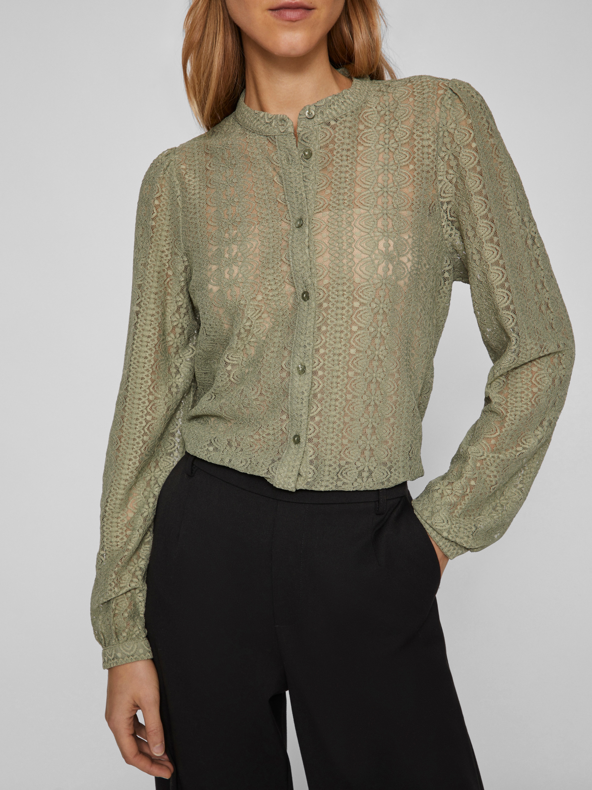 Vila Blusenshirt »VICHIKKA LACE L/S SHIRT- NOOS«