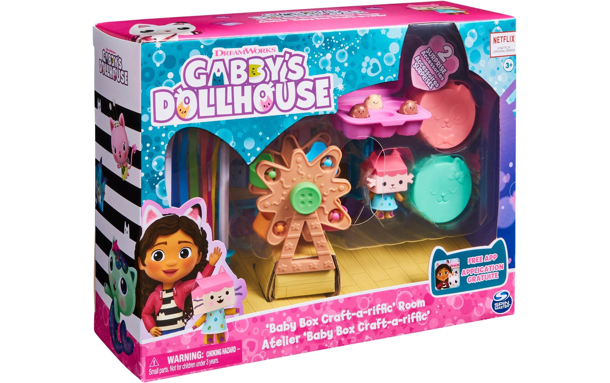 Spielwelt »Spinmaster Gabby's Dollhouse Baby Box Bastelzimmer Deluxe Rooms«