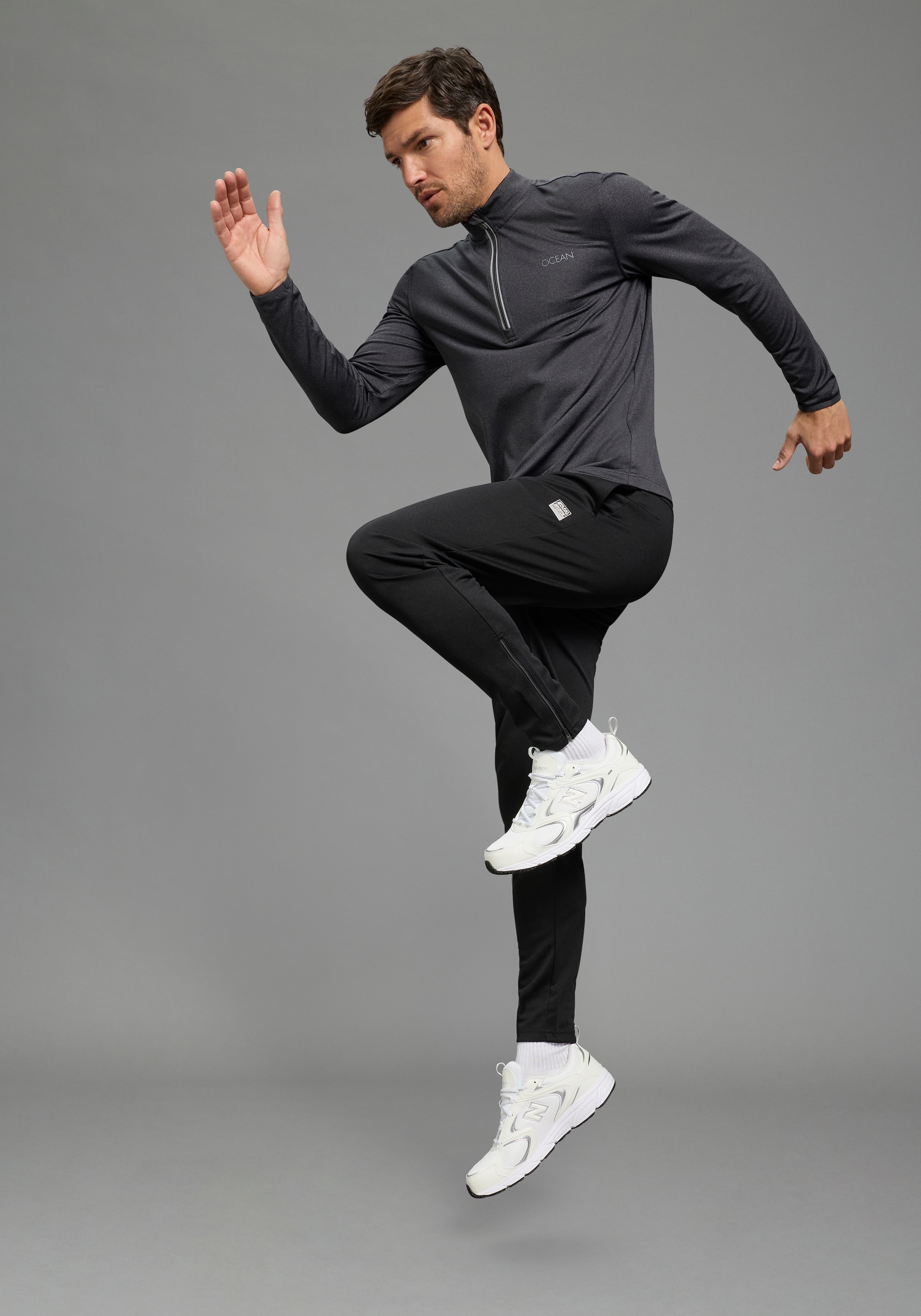 Ocean Sportswear Funktionsshirt »atmungsaktiv , quick dry« schmale Passform, Langarm, mit Reissverschluss am Ausschnitt