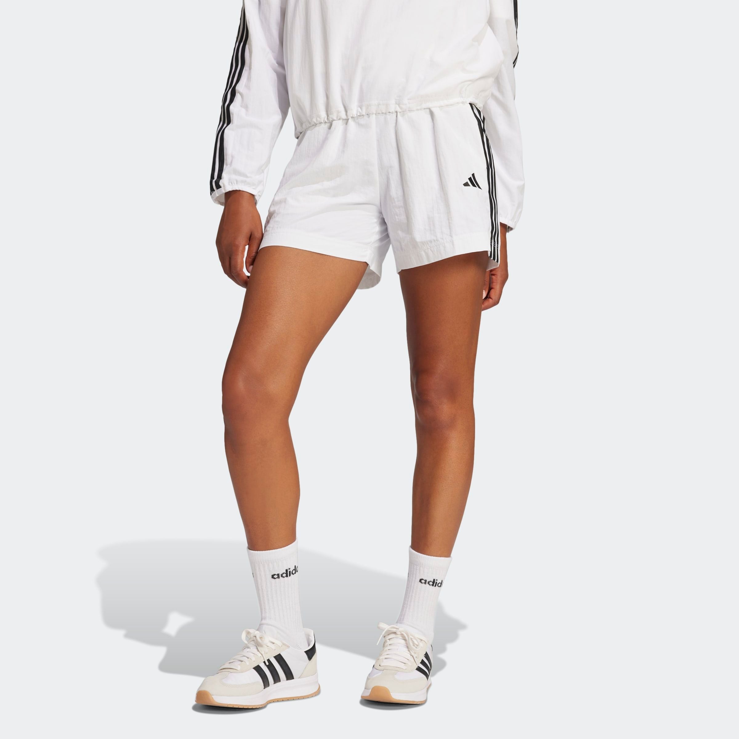 Image of adidas Sportswear Shorts "ESSENTIALS 3-STREIFEN LIFESTYLE WOVEN" für Sport, aus Polyamid, mit Gummizug, leichte Qualität