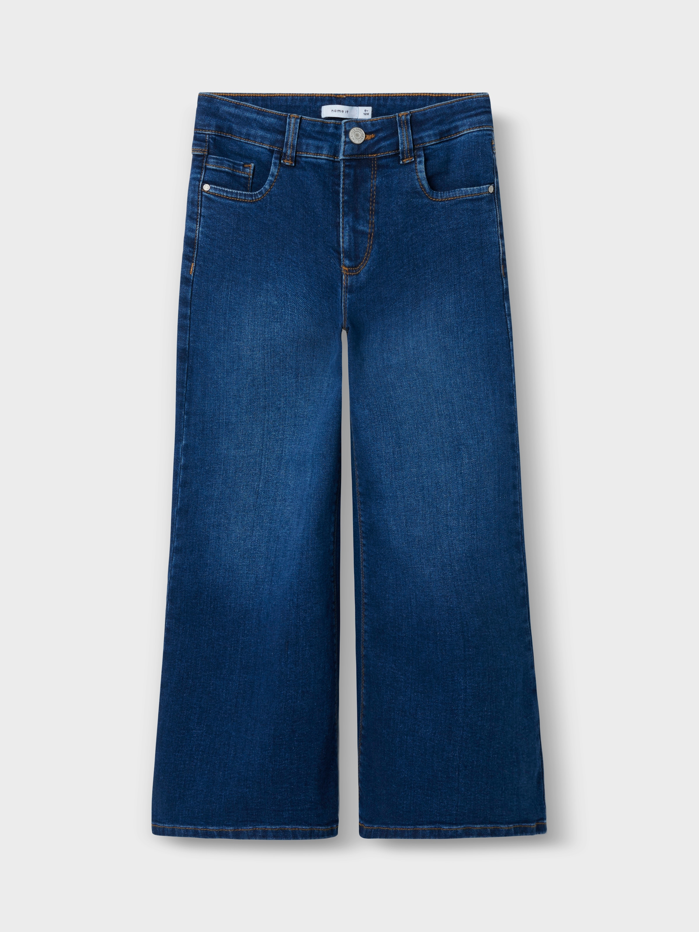 Name It Weite Jeans »NKFPOLLY X-WIDE JEANS 3057-FR NOOS« Baumwollmischung, Wide Fit an den Beinen, leichter Used Look