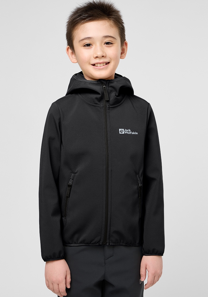 Softshelljacke »FOURWINDS JACKET KIDS«, mit Kapuze