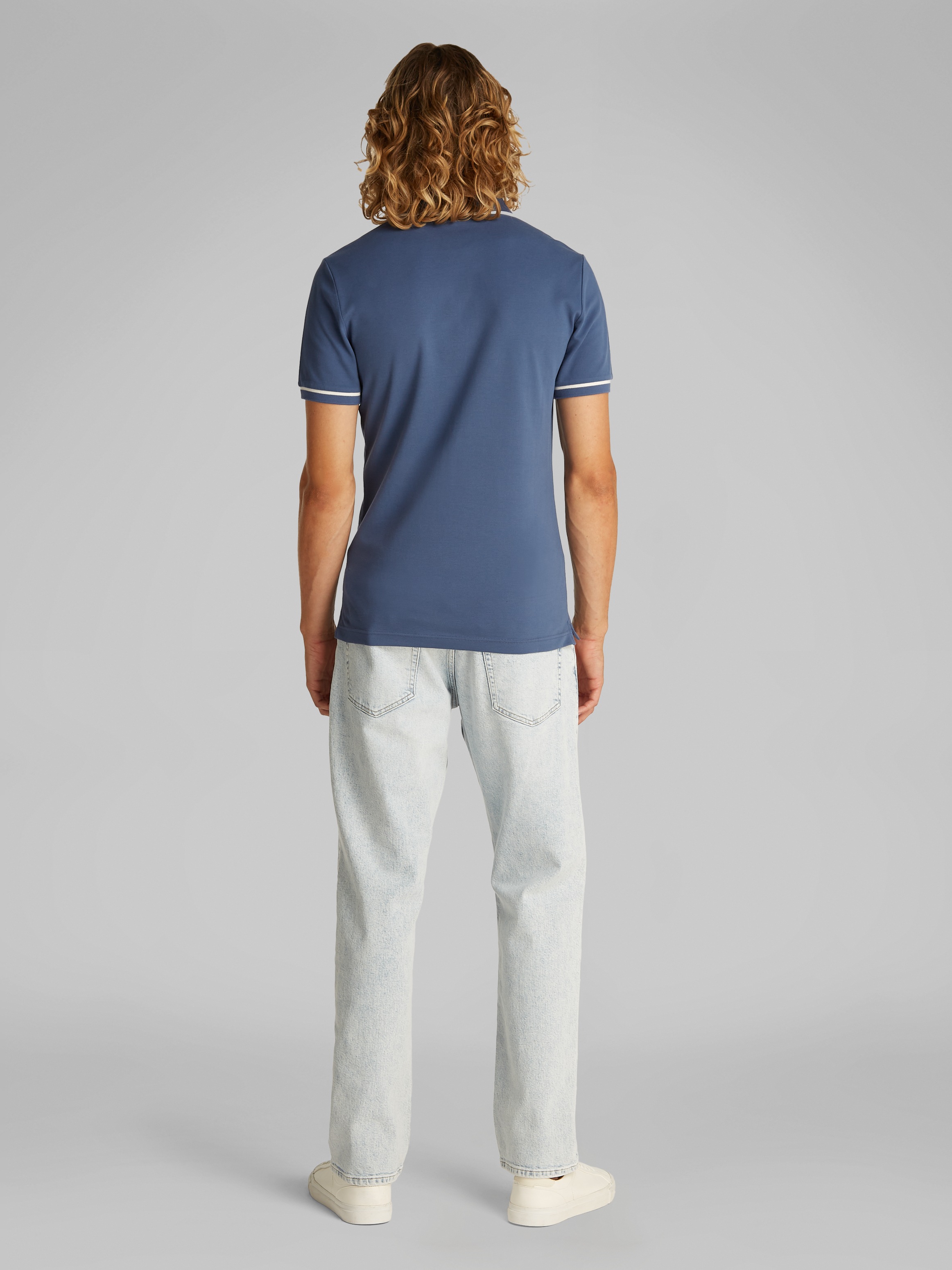 Calvin Klein Jeans Poloshirt »TIPPING SLIM POLO«, mit Streifendetail am Kragen