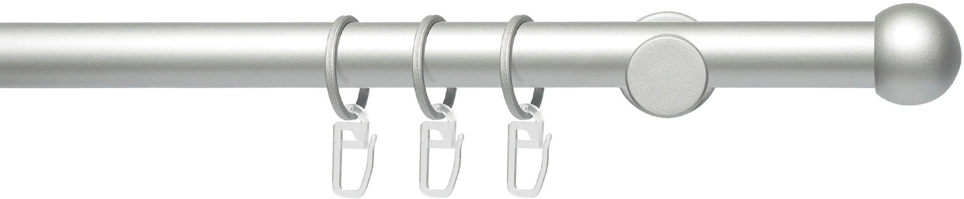 Image of Liedeco Gardinenstange "Fertigstilgarnitur 20 mm Power Kugel" Ø 2 mm 1 läufig-läufig Fixmass Gardinenstange Komplett