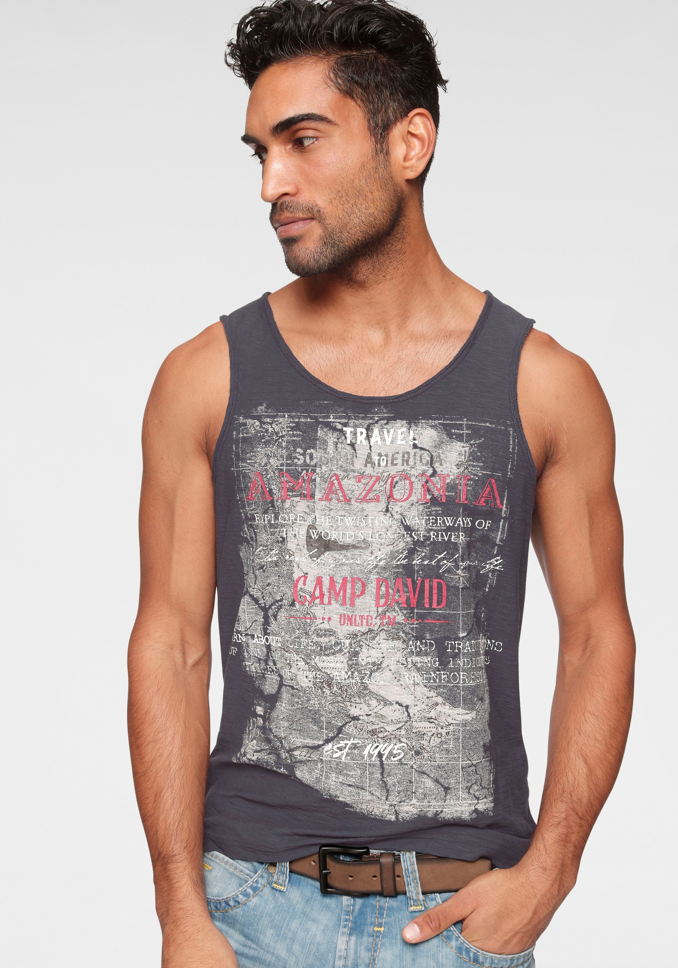 Image of CAMP DAVID Muskelshirt, mit tiefem Rundhalsausschnitt bei Ackermann Versand Schweiz